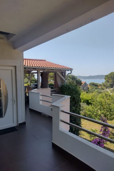 mit Blick auf das Wasser