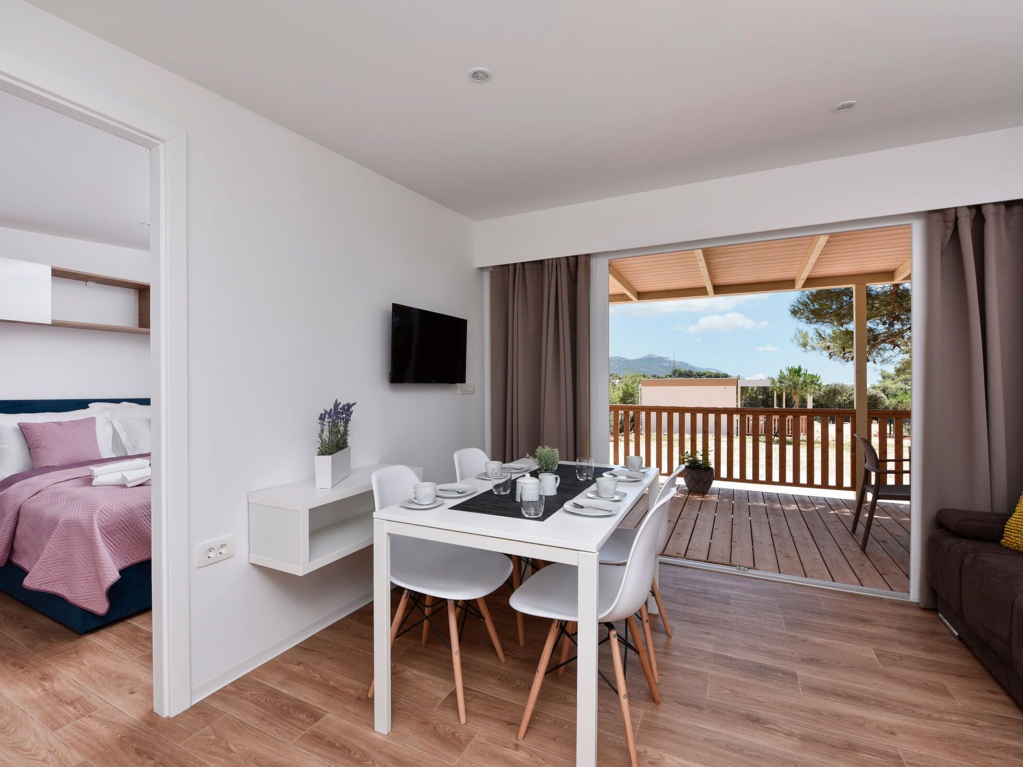 Mobilheim direkt am Strand-Drinnen