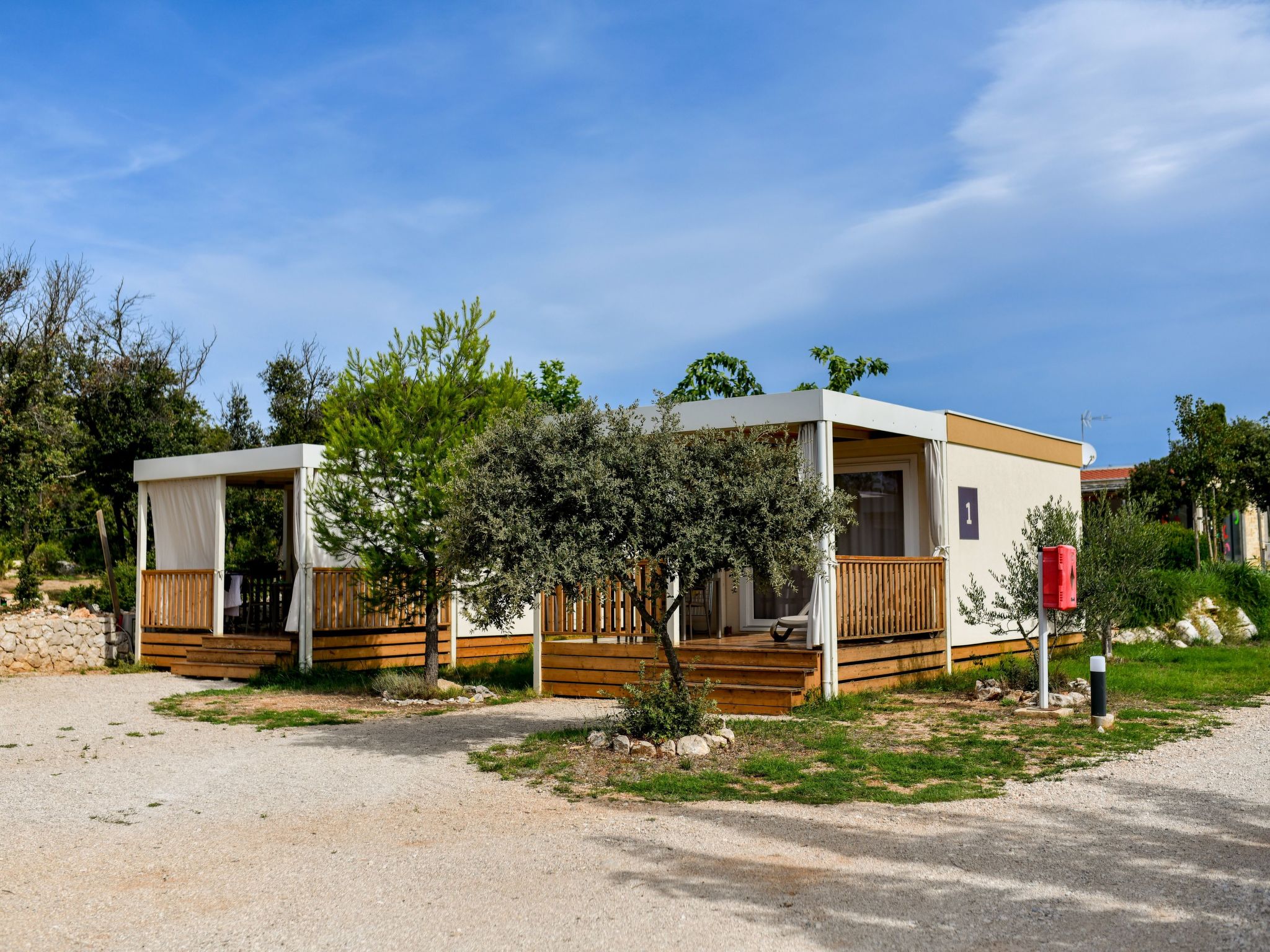 Mobilheim direkt am Strand-Drinnen