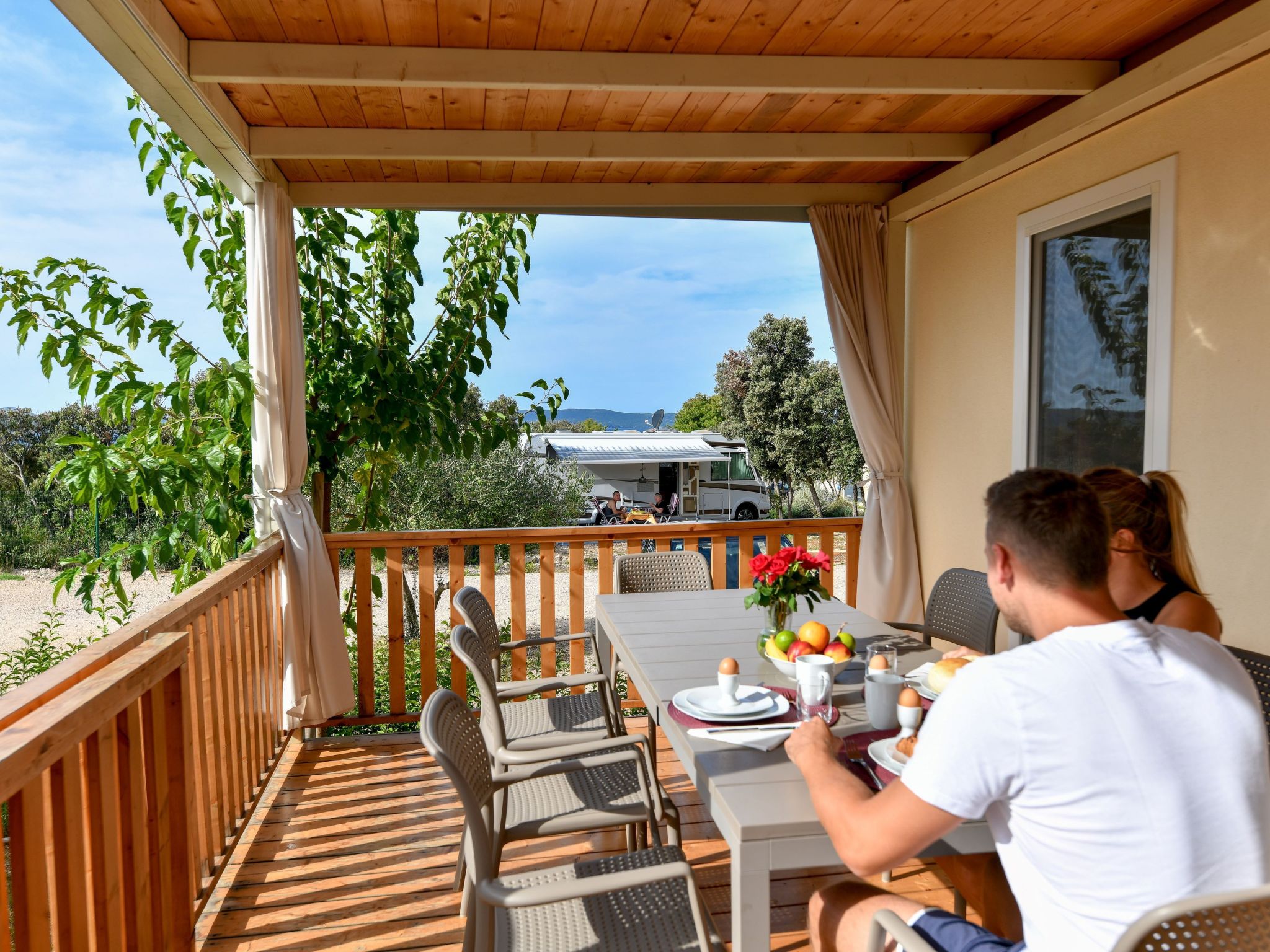 Mobilheim direkt am Strand-Drinnen
