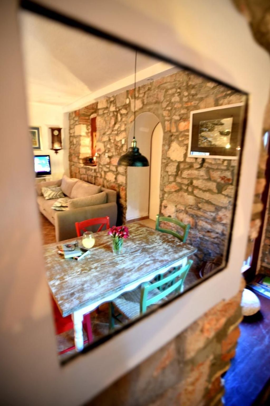 Steinhaus in Strandnähe mit Whirlpool-Binnen