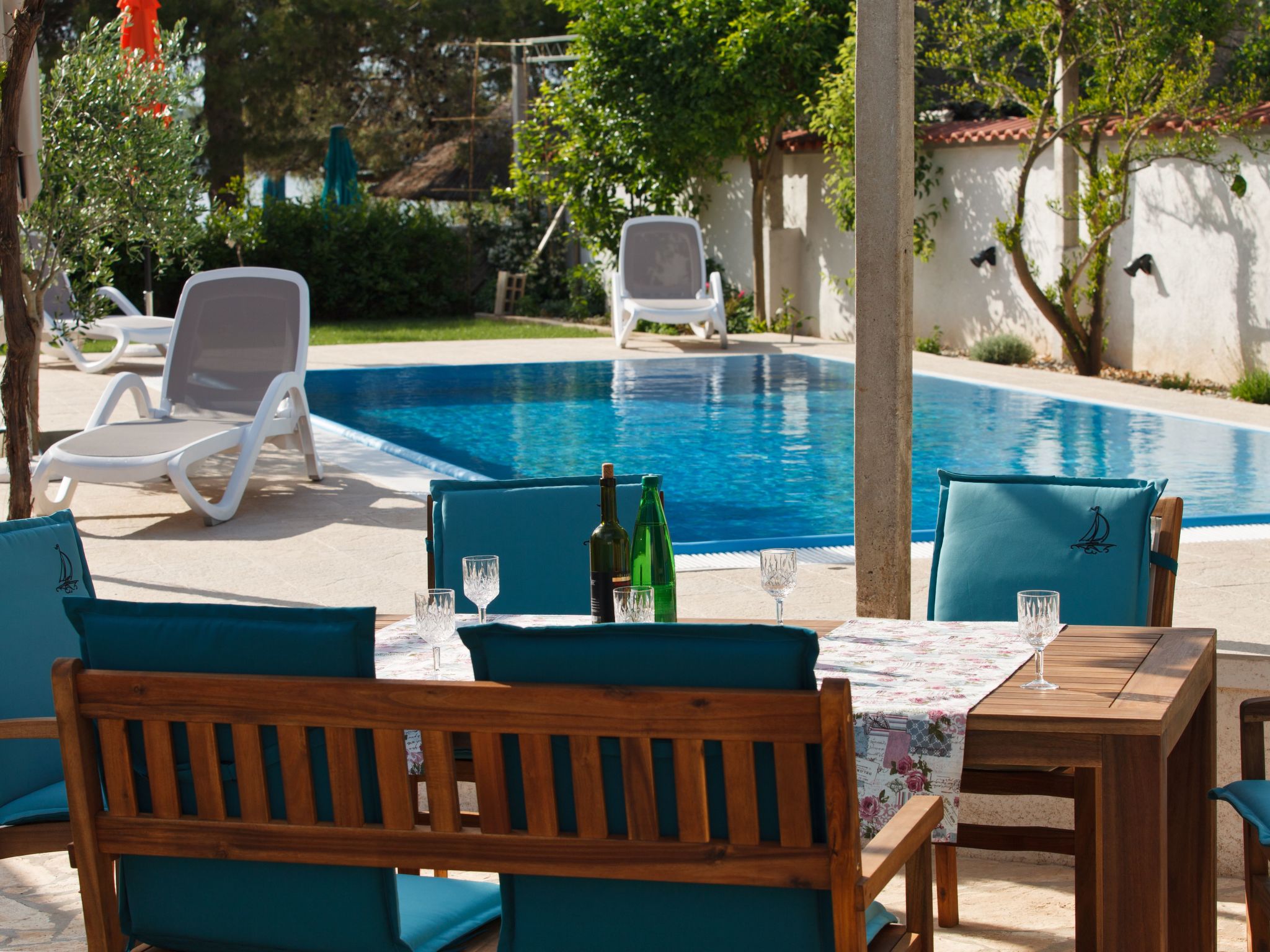 Luxuriöses Haus direkt am Strand, große Terrasse, Pool