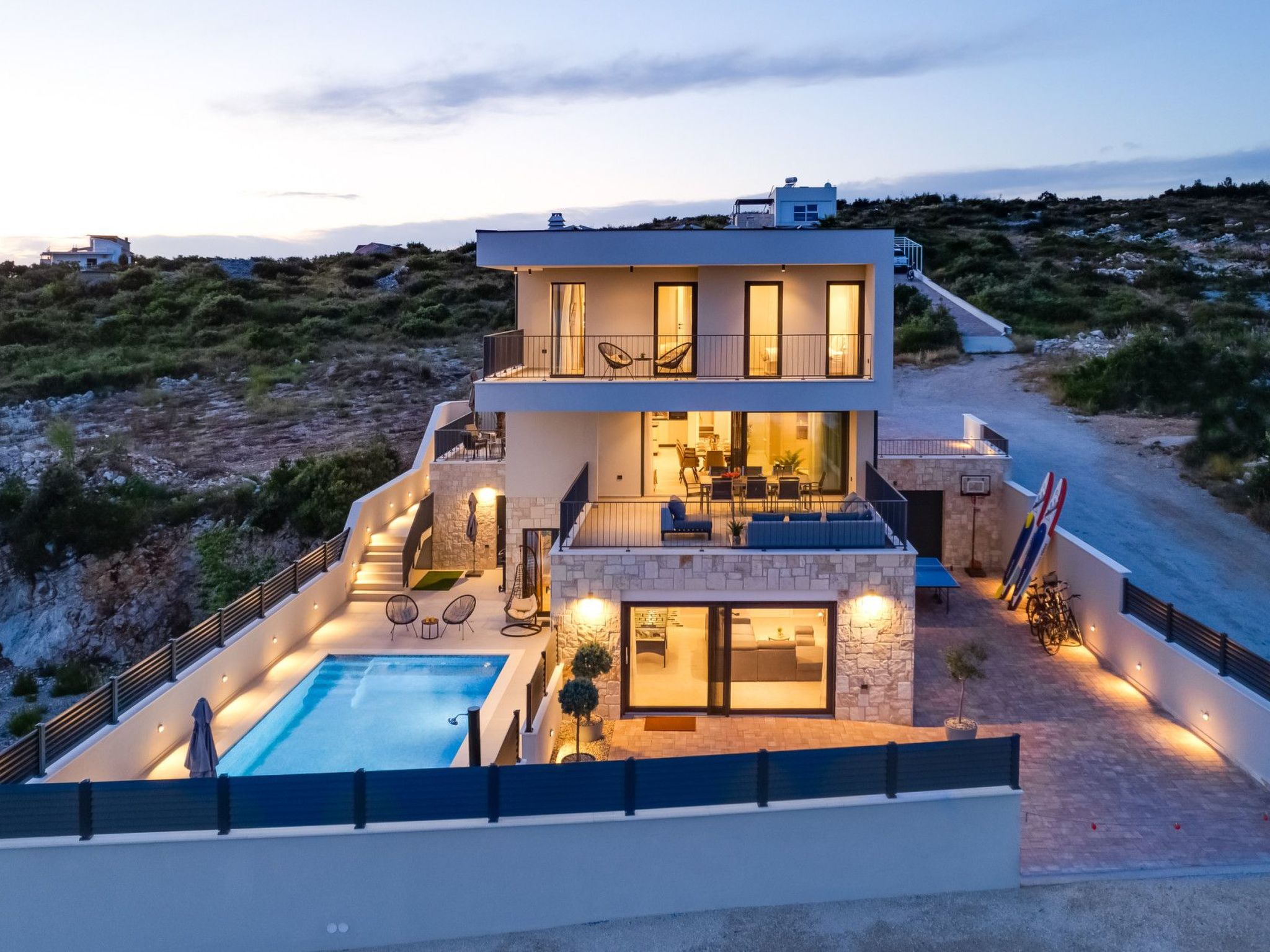 Vakantiehuis met privé zwembad in Brodarica (Kroatië) voor 3 personen