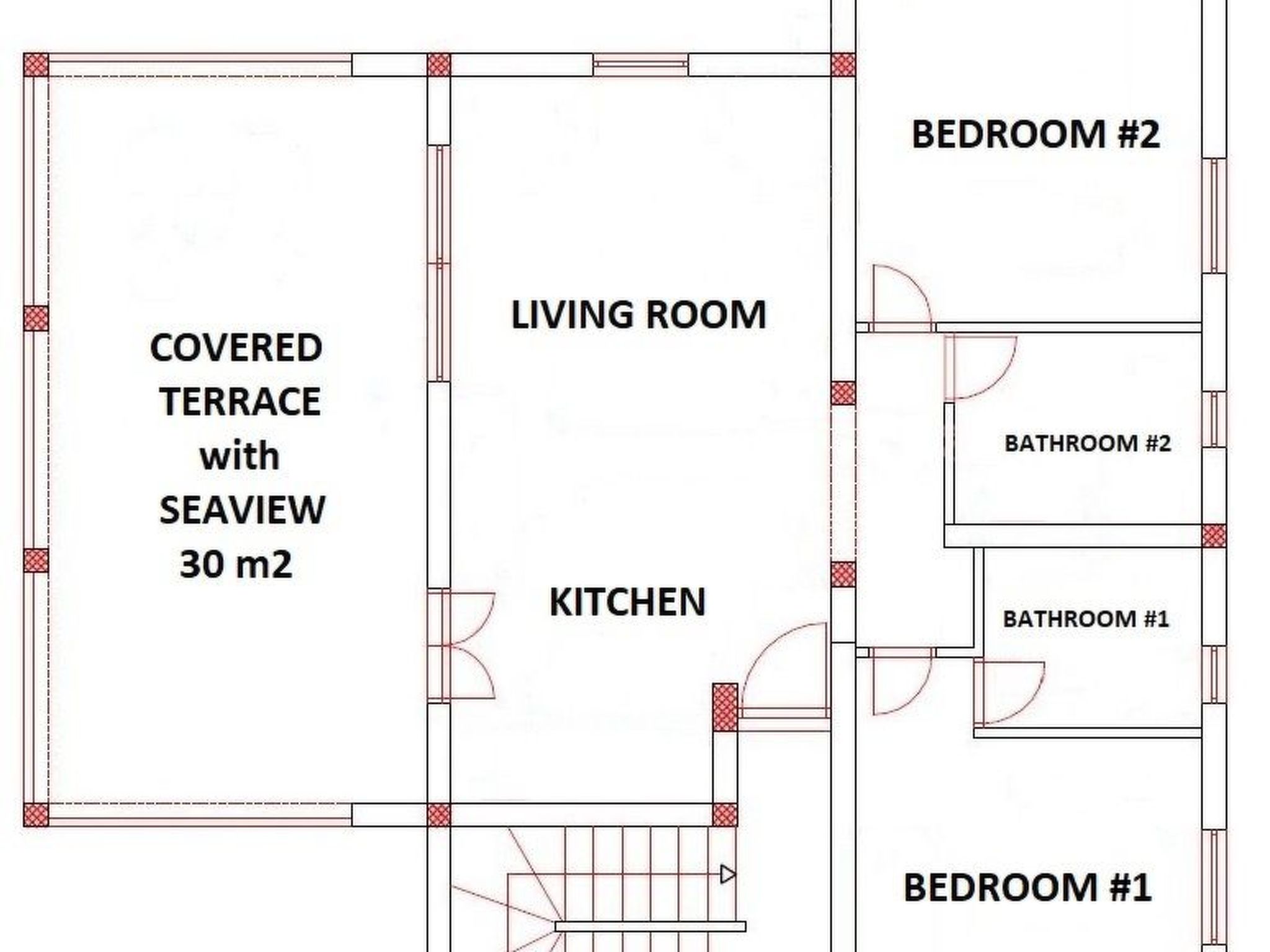 Für 4 Personen  + 2 Kinder ca. 100 m&sup2; in Grebastica, Dalmatien (Gespanscha-Drinnen