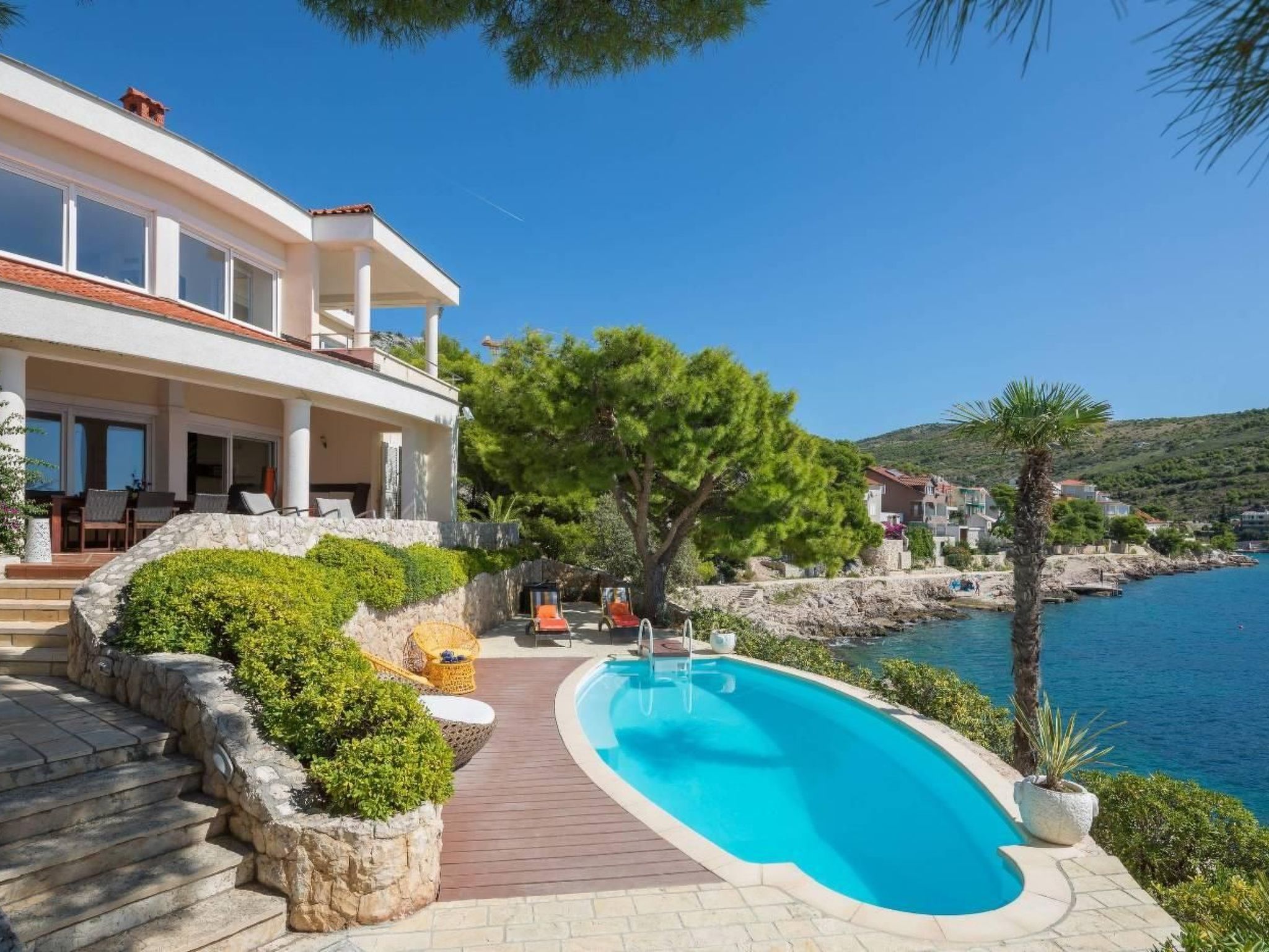 Vakantiehuis met omheinde tuin in Primosten (Kroatië) 1 hond is welkom