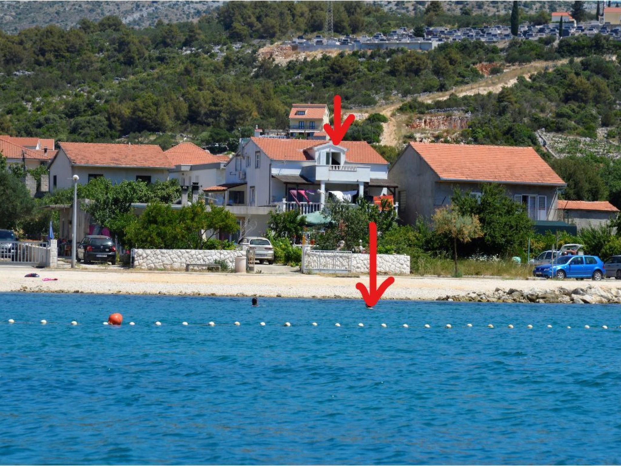 Erdgeschosswohnung, erste Reihe vom Meer