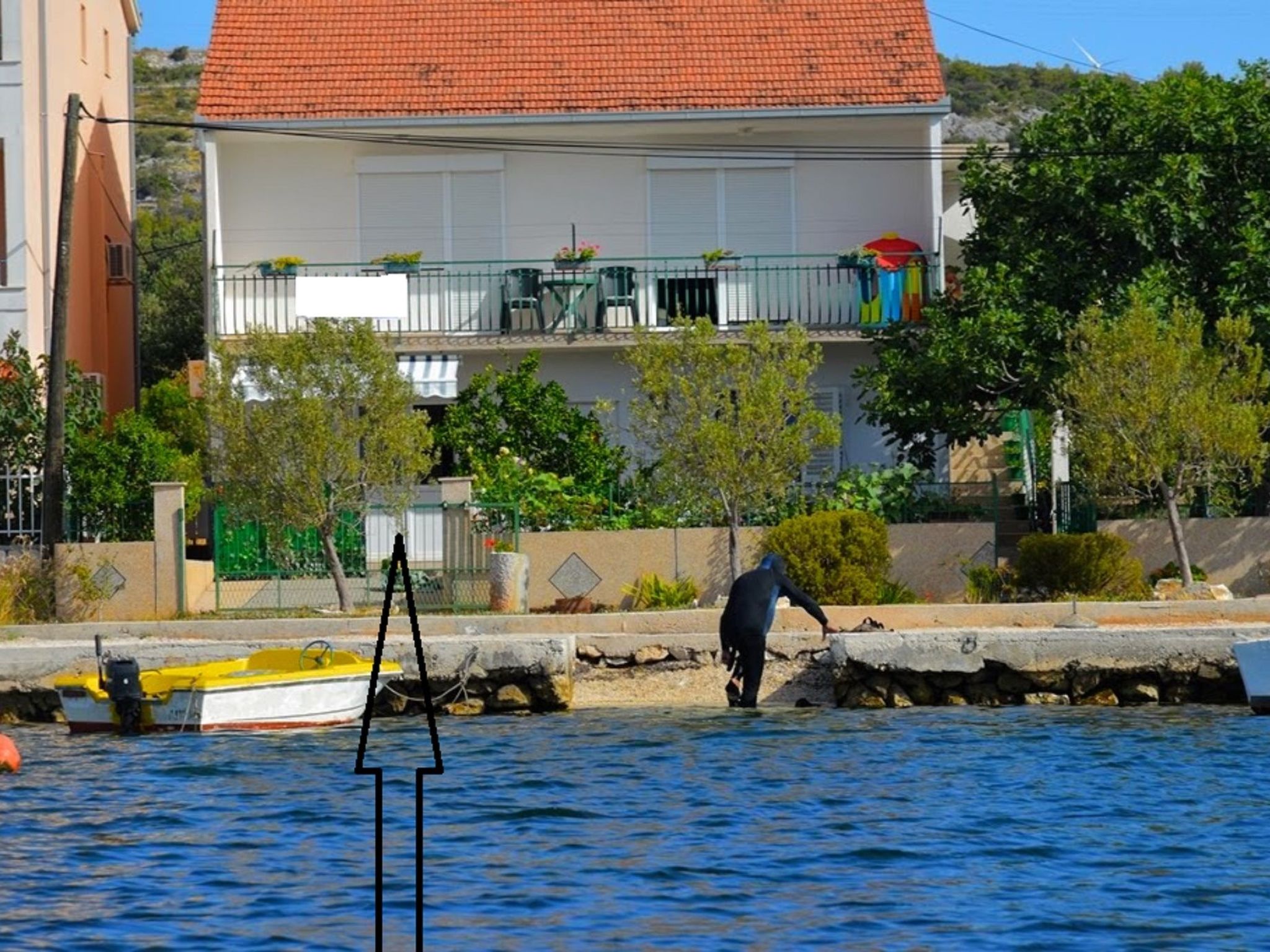 In Poljica mit privatem Parkplatz