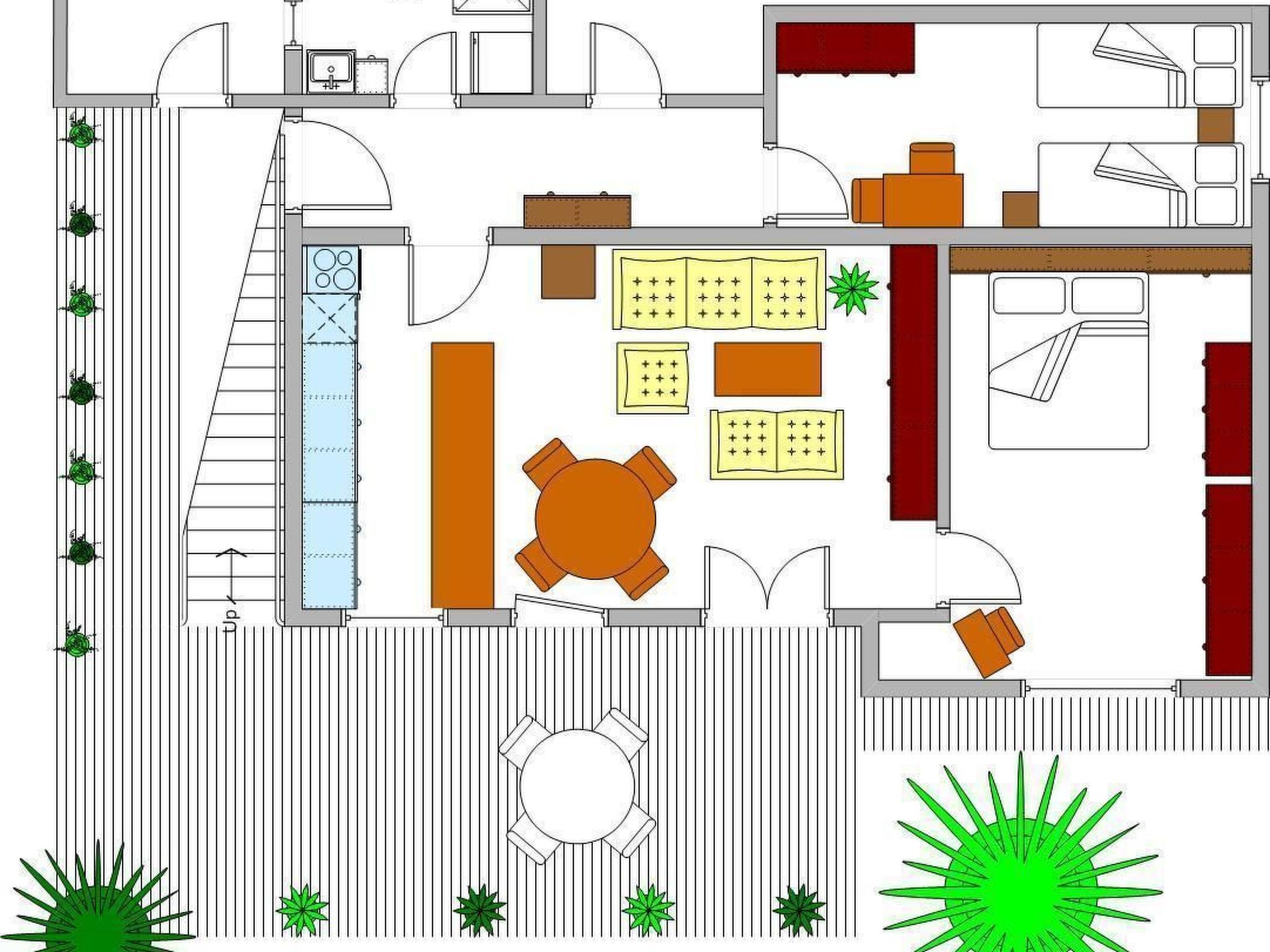 Strandnahe Ferienwohnung Jure mit großer Terrasse-Drinnen
