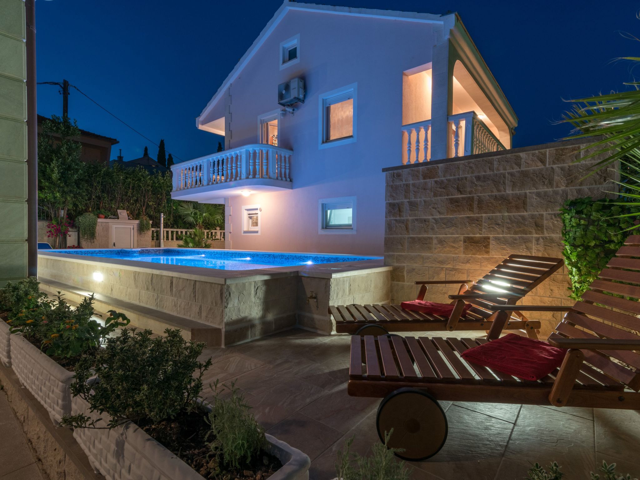 Vakantiehuis met privé zwembad in Trogir (Kroatië) voor 9 personen