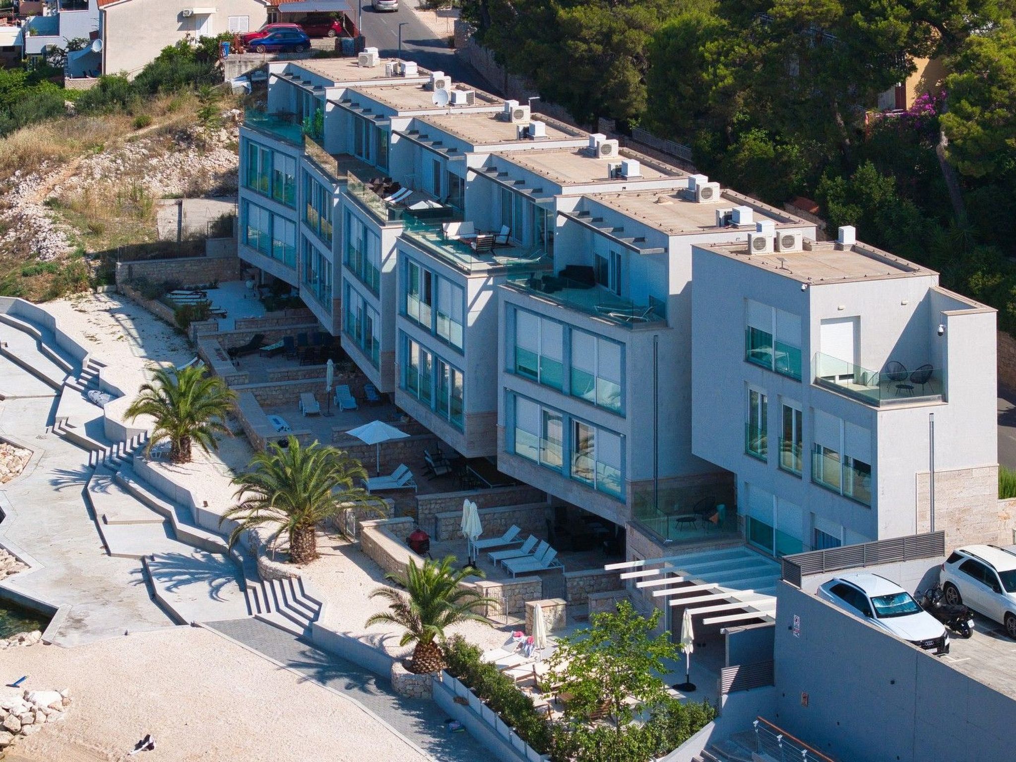 Luxuriöse Ferienvilla am Strand Luna Azzurra-Dehors