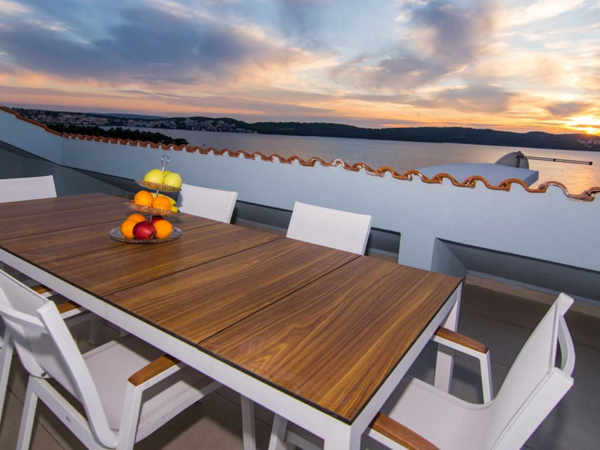 "Blue Sky" direkt am Strand-Dehors