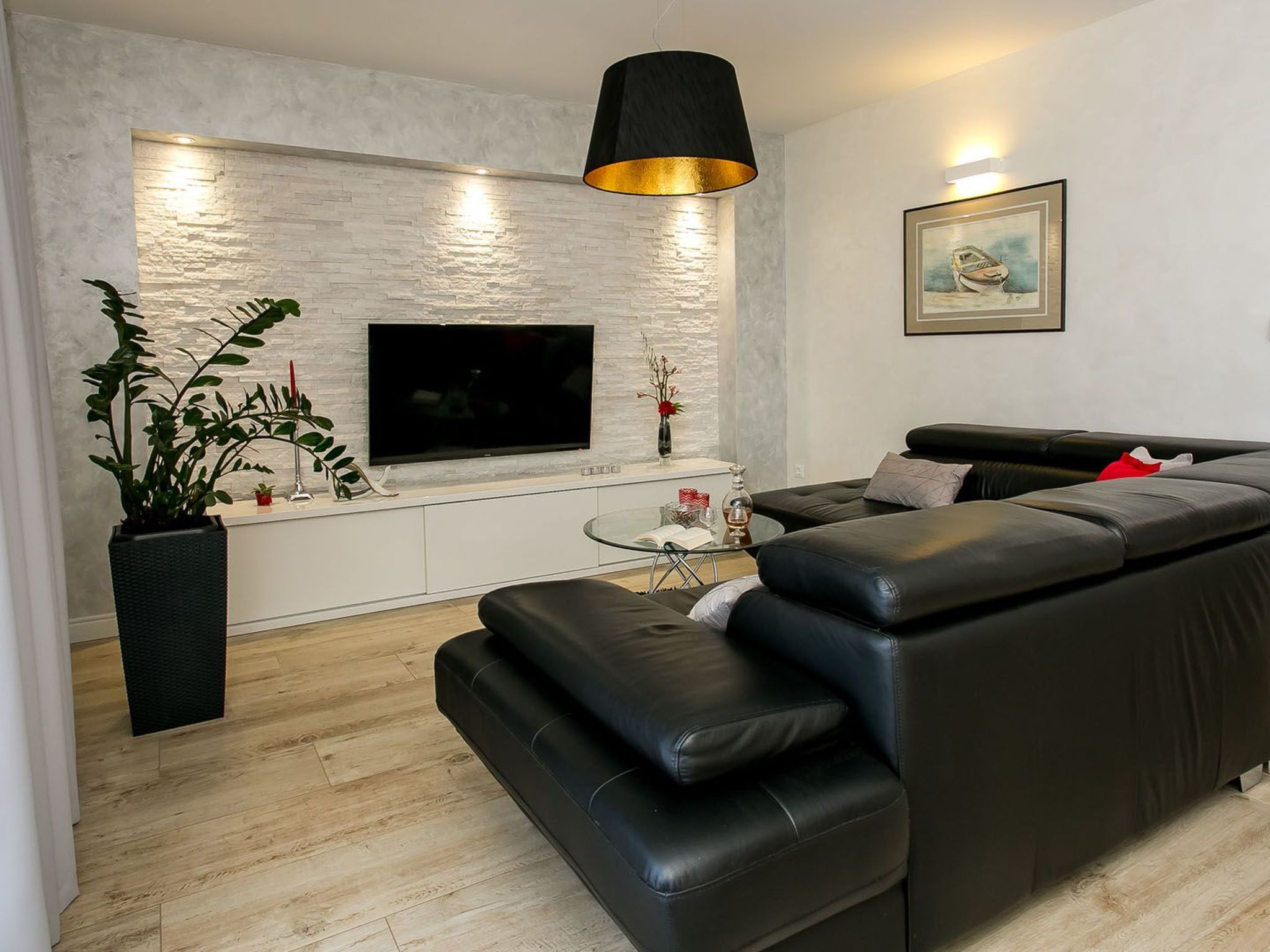 Wohnung "Irena III" mit Blick auf das Wasser-Drinnen