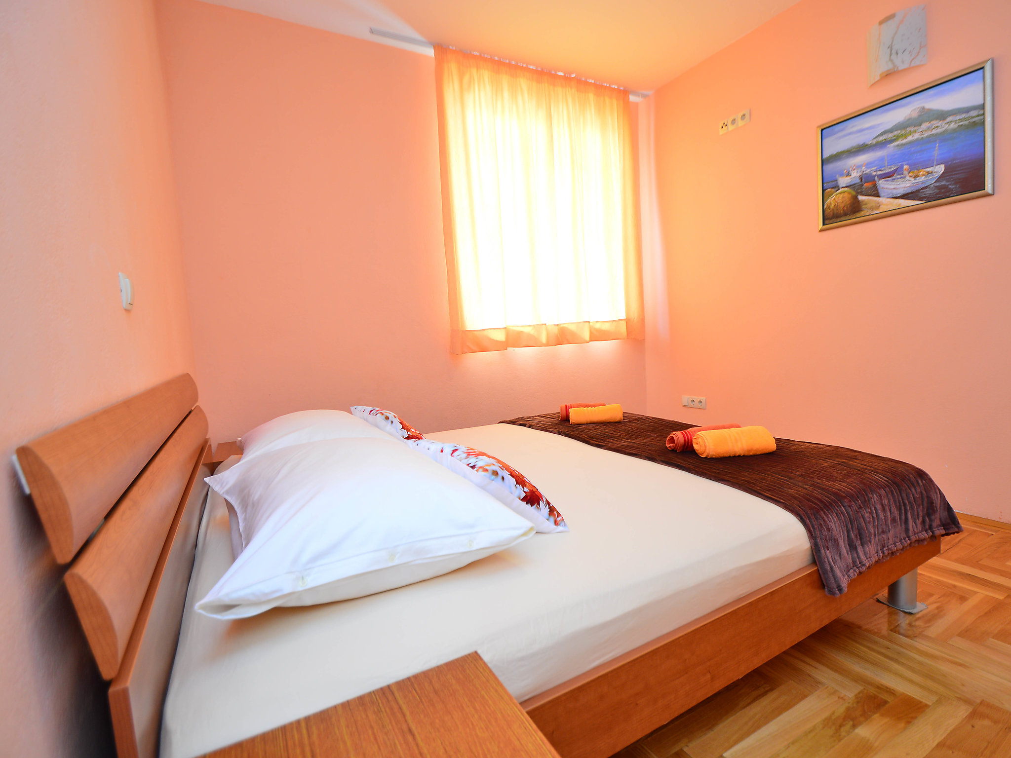 Strandappartement Mornar met verwarmd zwembad op 20 meter van zee in Arbanija - foto 9