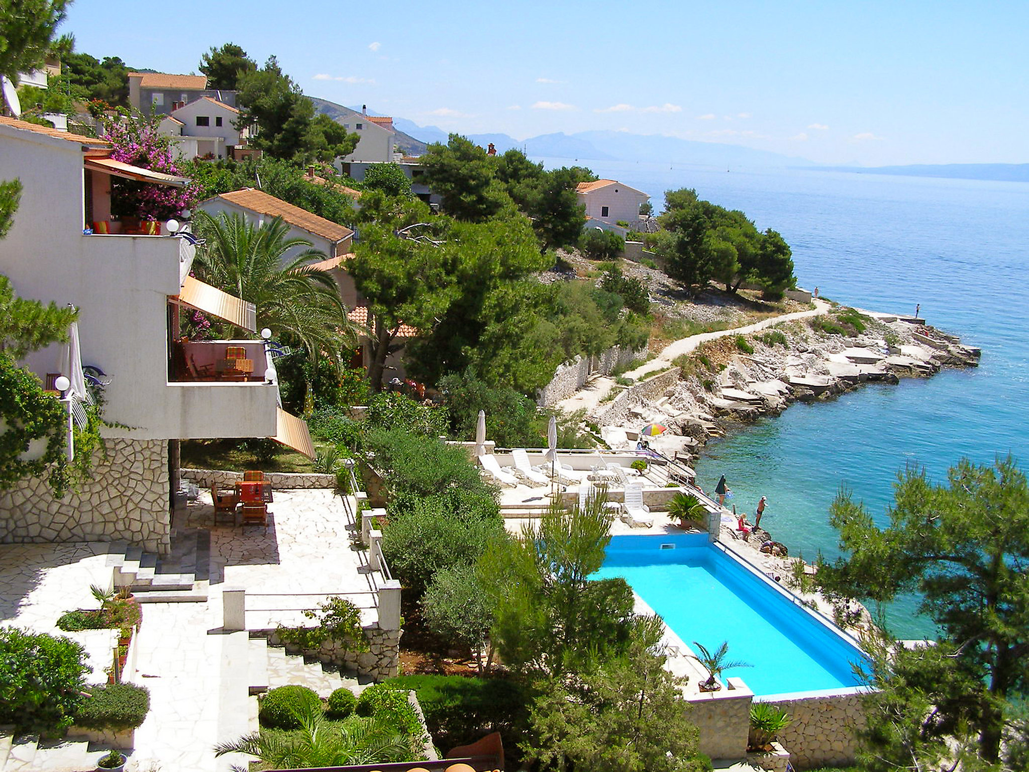 Villa Pinia: Direct aan zee bij Trogir met privézwembad en weids uitzicht - foto 13