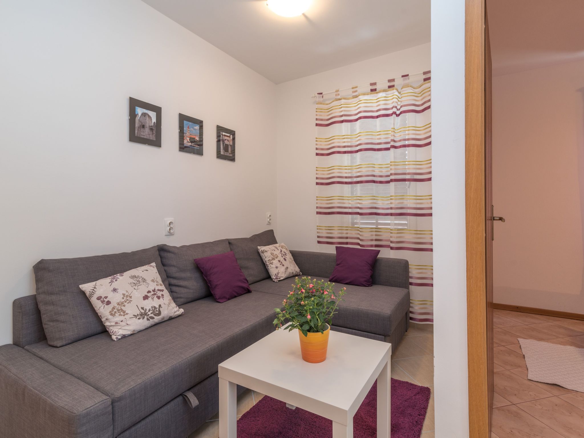 Voll ausgestattete Wohnung mit einem Schlafzimmer und Garten-Image-tags.info