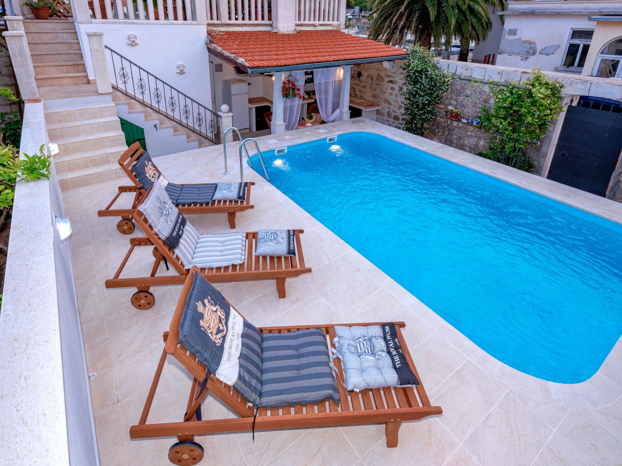 Villa Radovani mit privatem Pool und Panoramablick aufs Meer, Jelsa, Insel Hvar-Image-tags.info