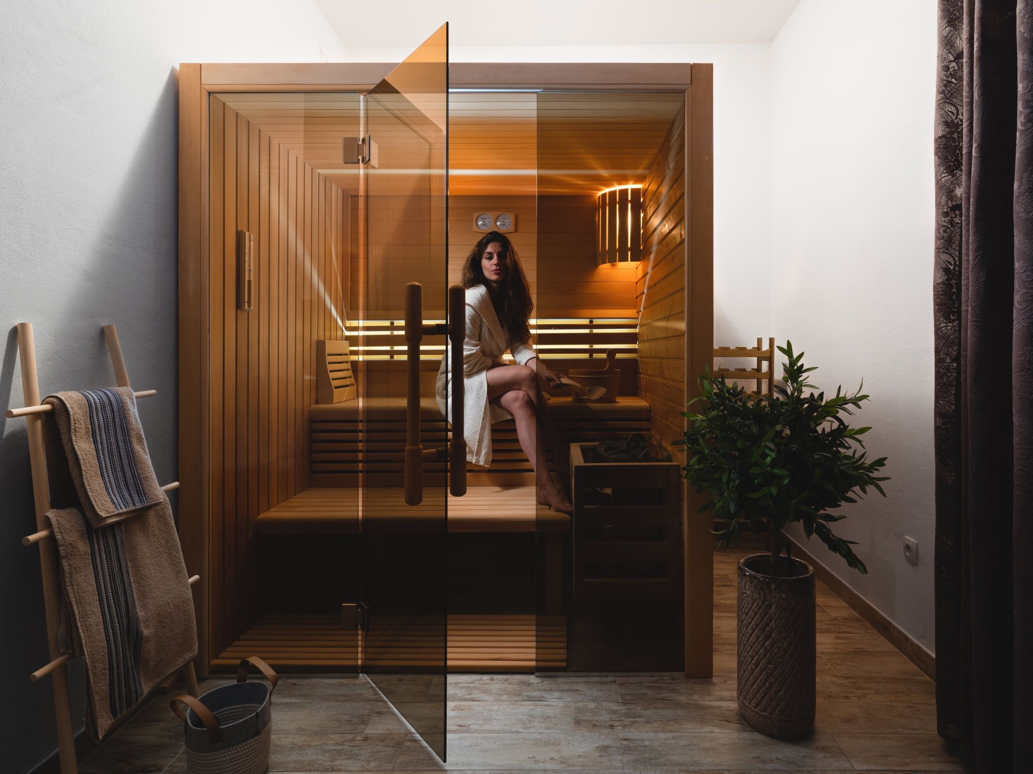 Villa Longfield mit privaten Pool und Sauna-Drinnen