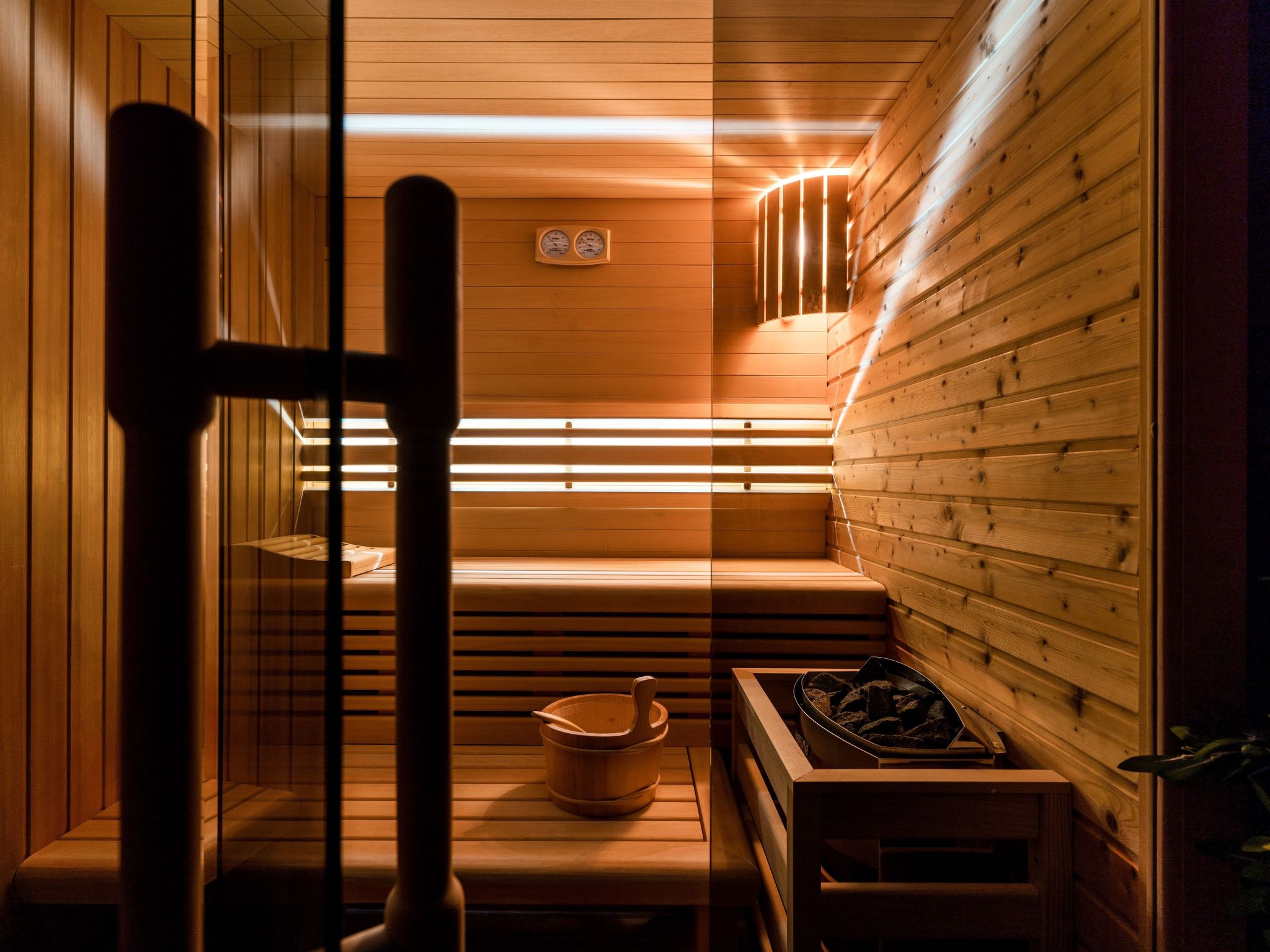 Villa Longfield mit privaten Pool und Sauna-Drinnen