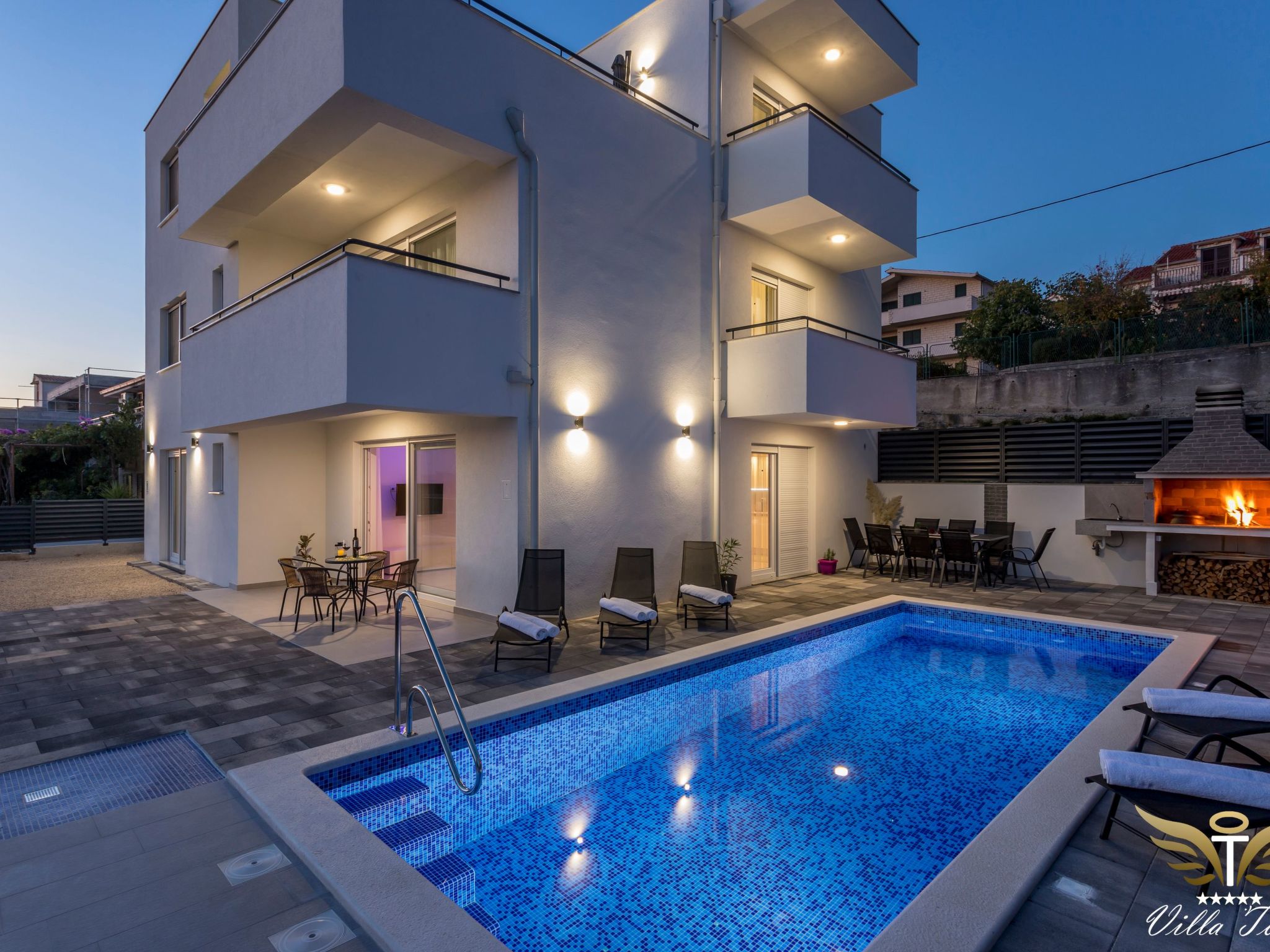 Vakantiehuis met privé zwembad in Podstrana (Kroatië) voor 10 personen