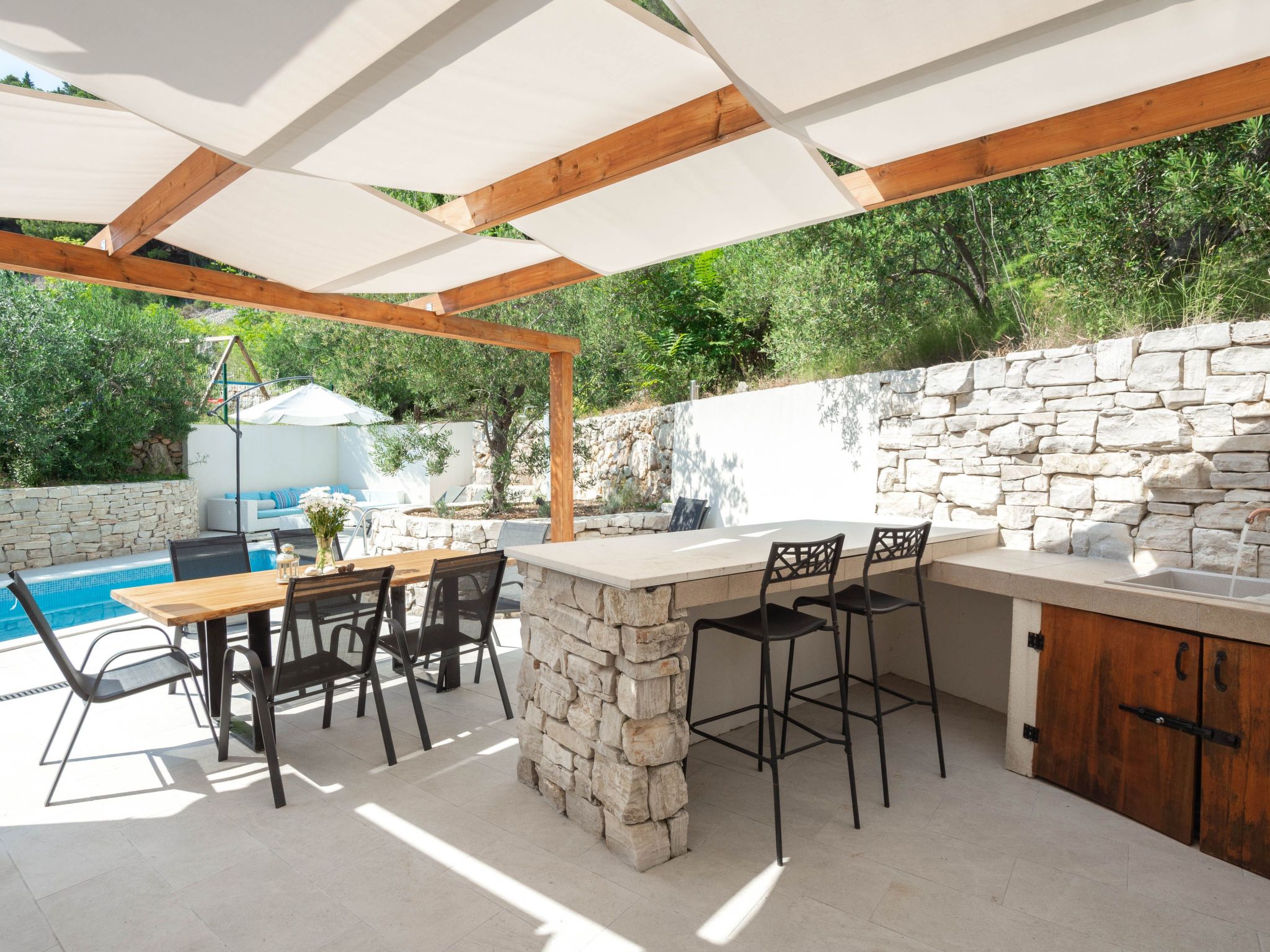 3 Schlafzimmer Villa mit beheiztem Pool und Meerblick-Drinnen