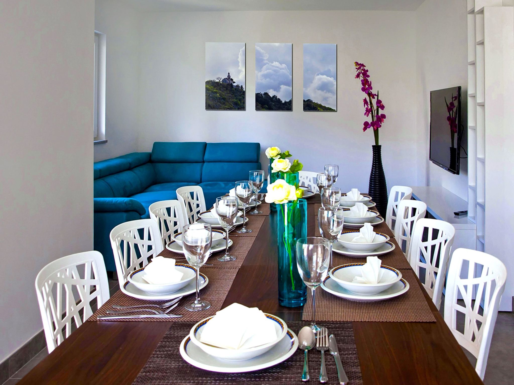 Villa Mosor mit beheiztem Salzwasserpool und Sauna-Drinnen