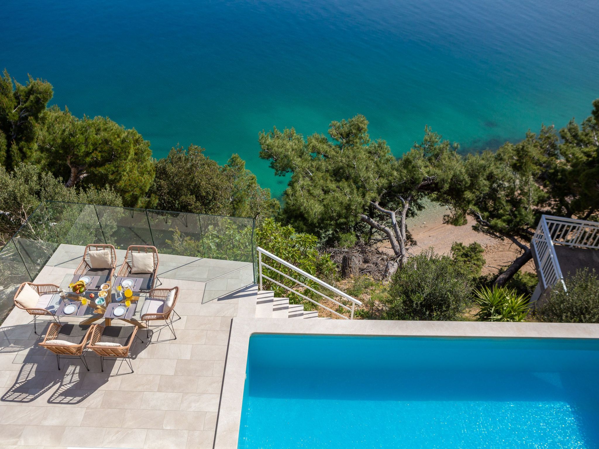 Villa am Strand - Privater beheizter Pool-Dedans