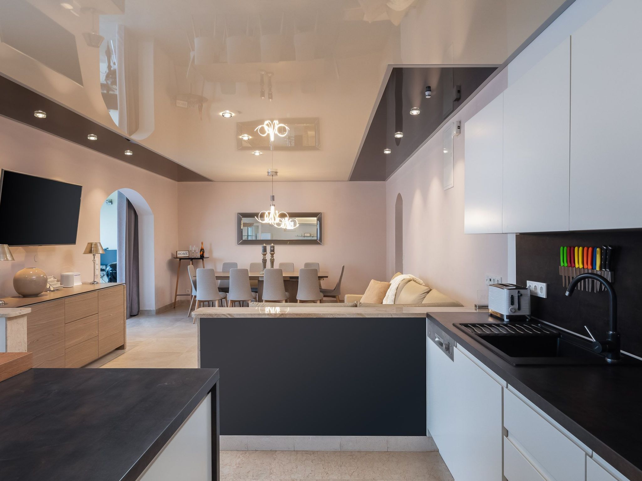 Villa am Strand - Privater beheizter Pool-Dedans