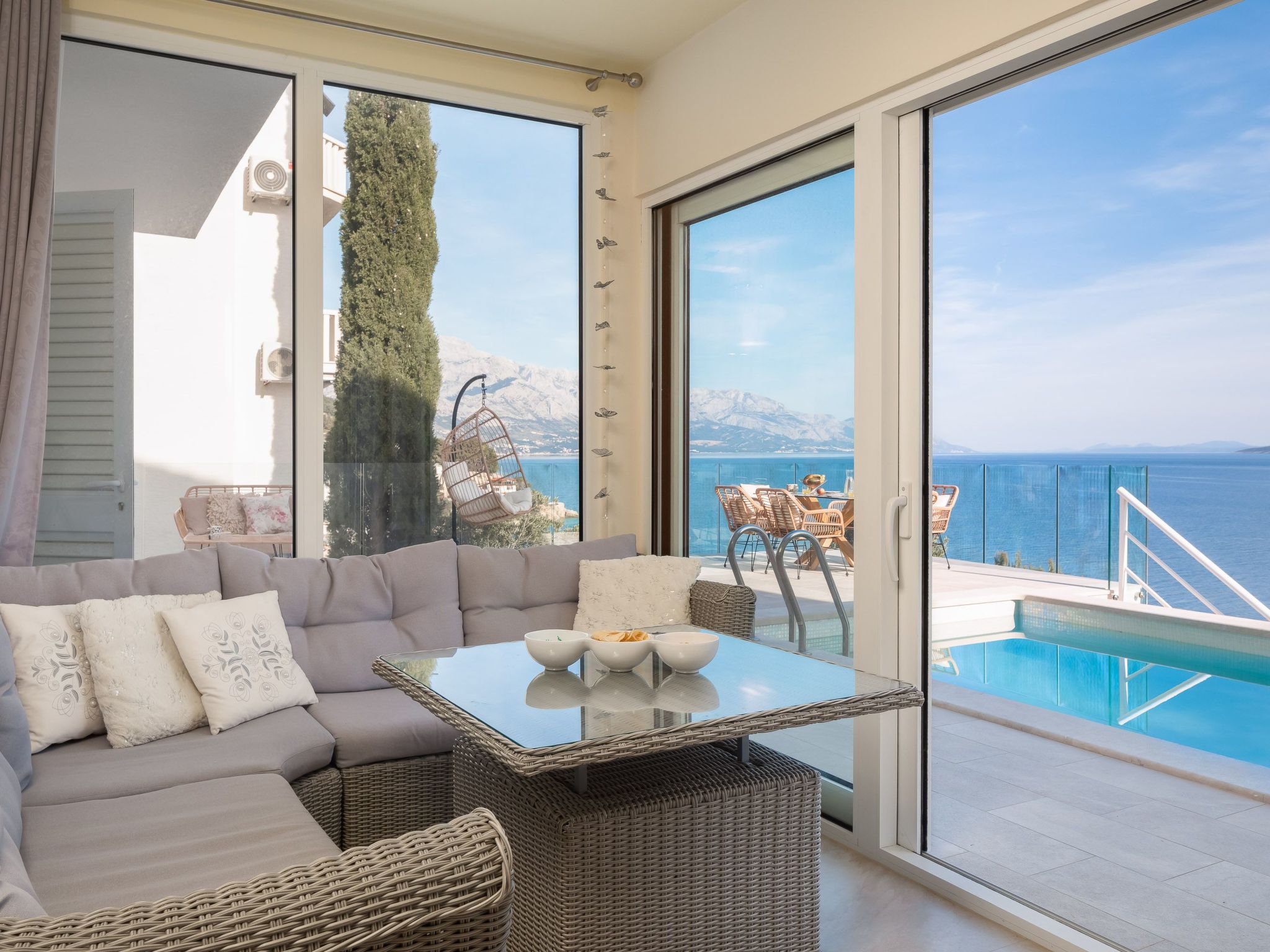 Villa am Strand - Privater beheizter Pool-Dedans