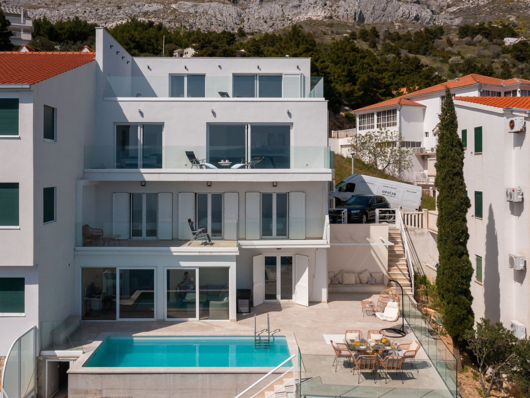 Villa am Strand - Privater beheizter Pool-Dedans