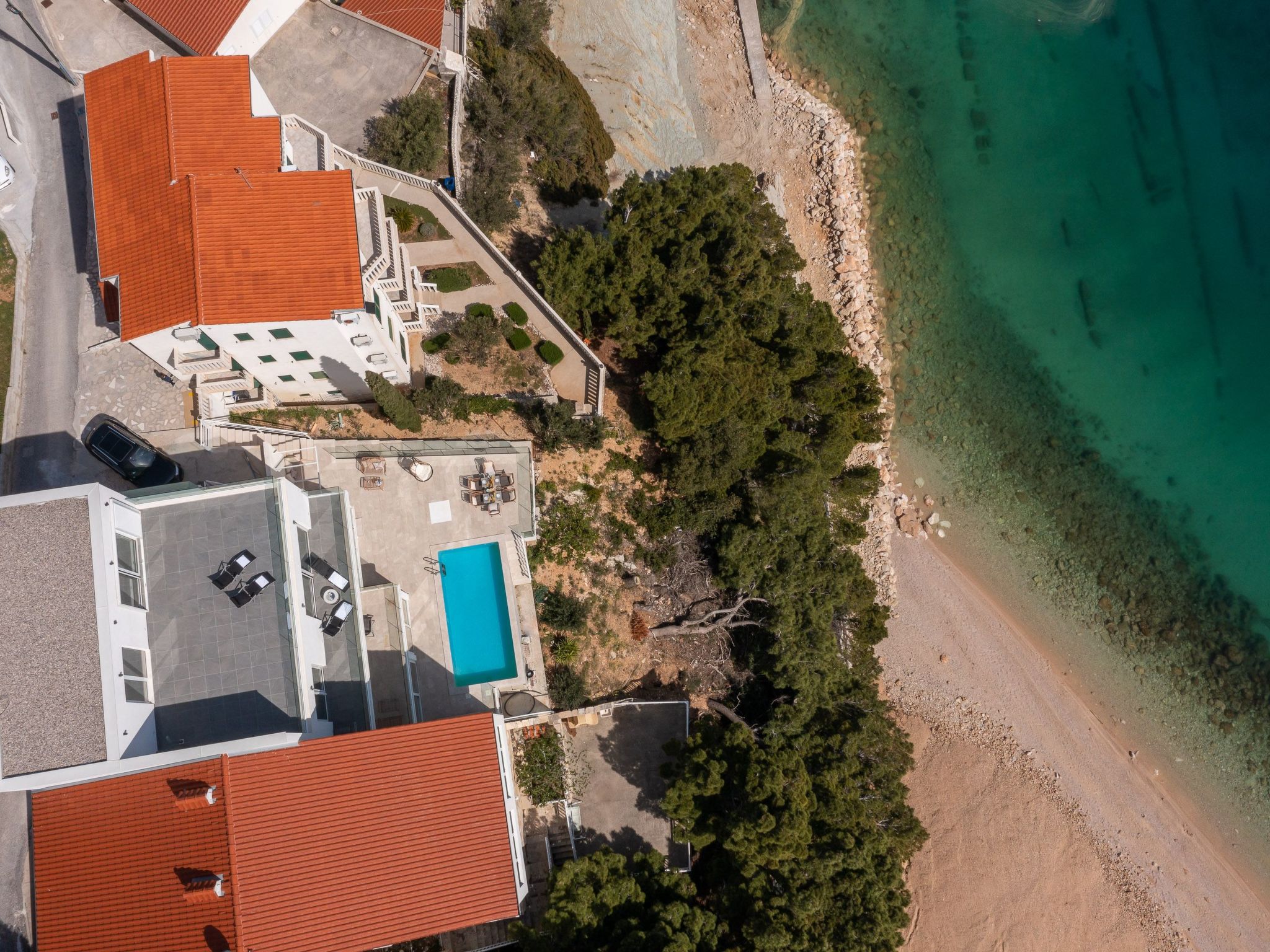 Villa am Strand - Privater beheizter Pool-Dedans