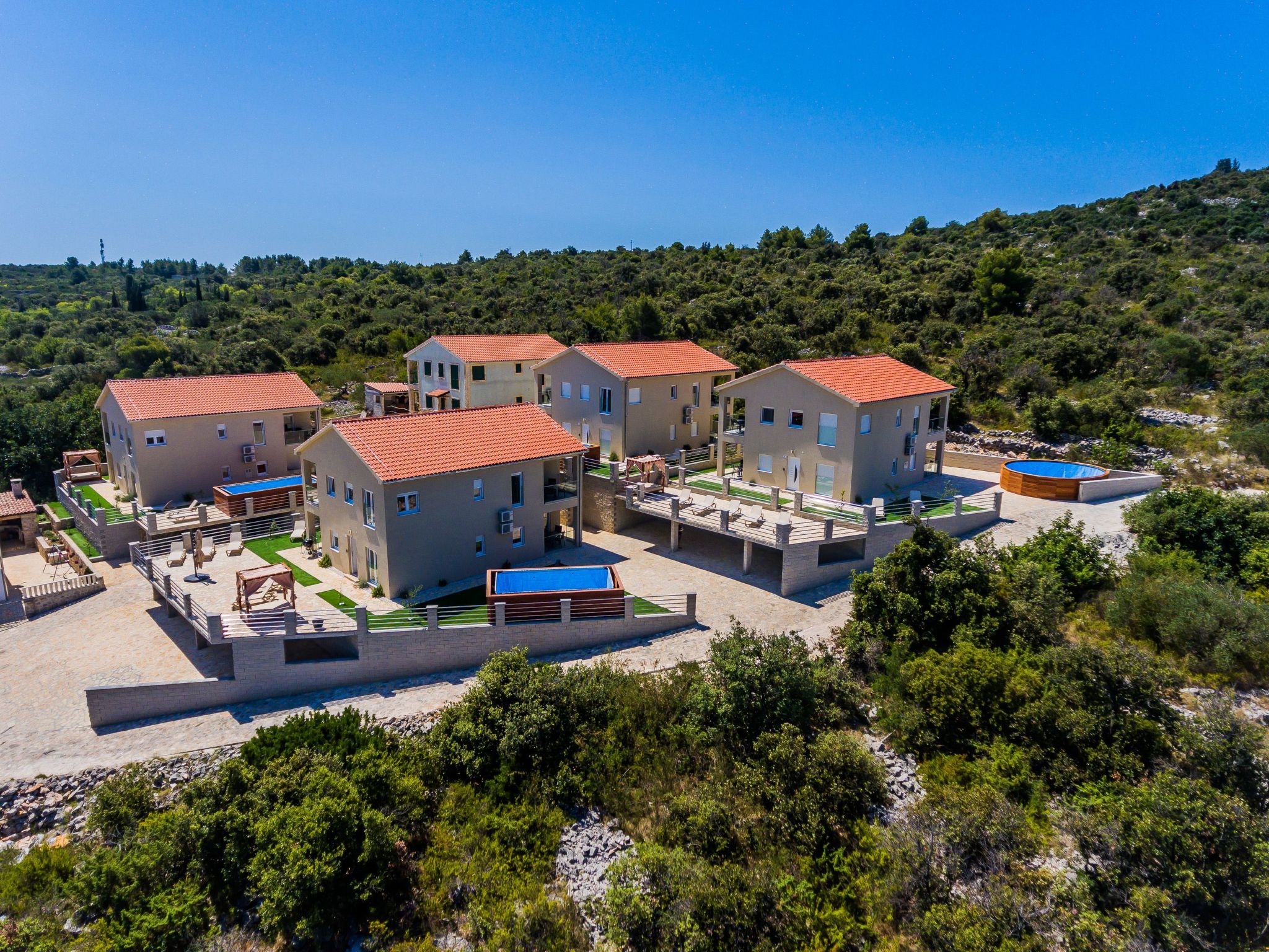 Appartement in Drvenik Veli mit Gemeinsamer Terrasse und Meerblick