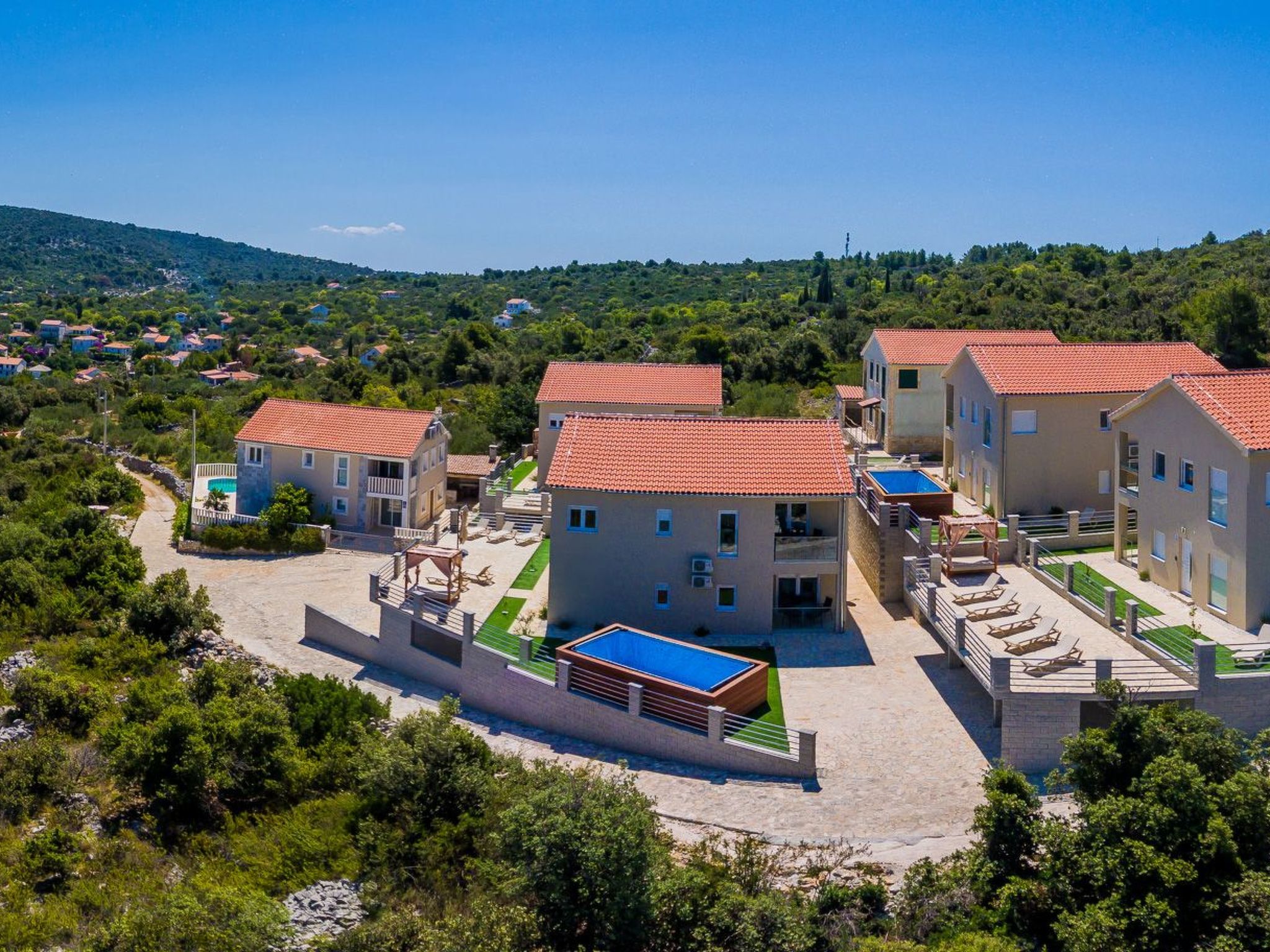 Appartement in Drvenik Veli mit Gemeinsamer Terrasse und Meerblick