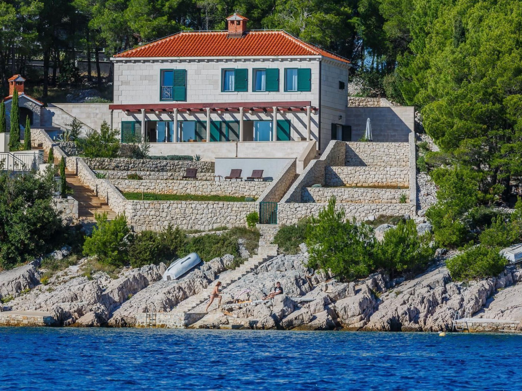 Ferienvilla "Osibova" mit Blick auf das Wasser-Drinnen