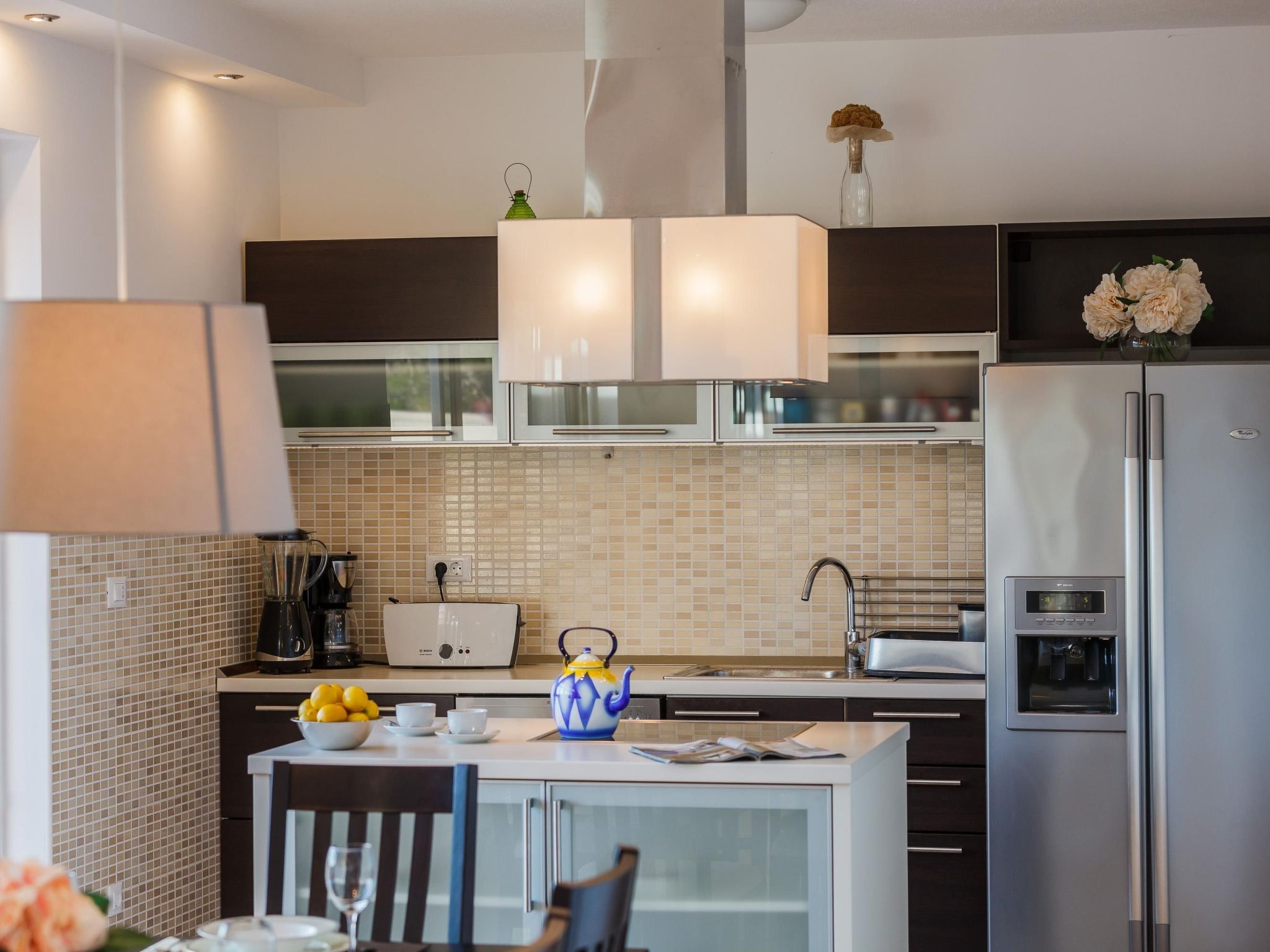 Ferienvilla "Osibova" mit Blick auf das Wasser-Drinnen