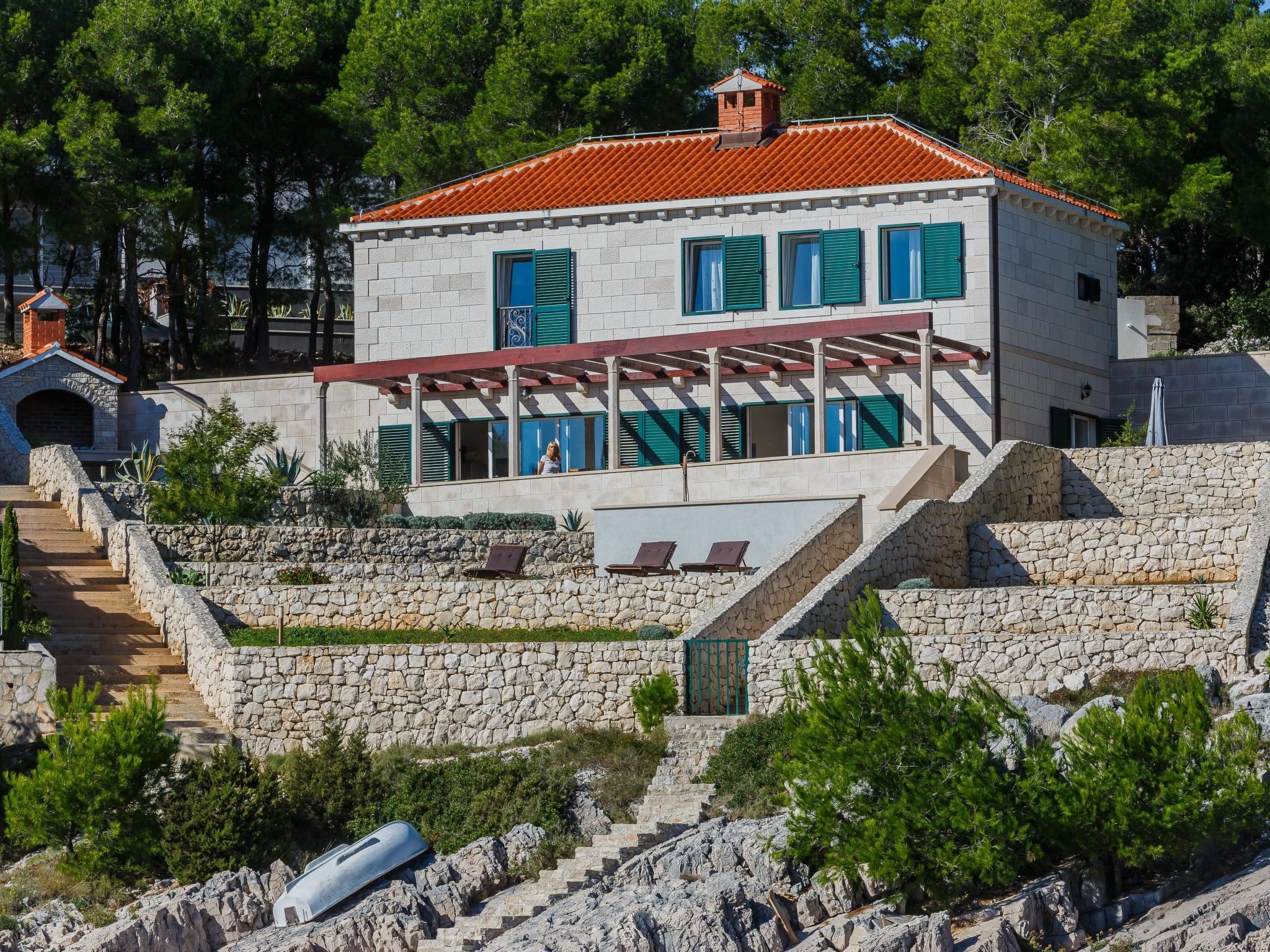 Ferienvilla "Osibova" mit Blick auf das Wasser-Drinnen