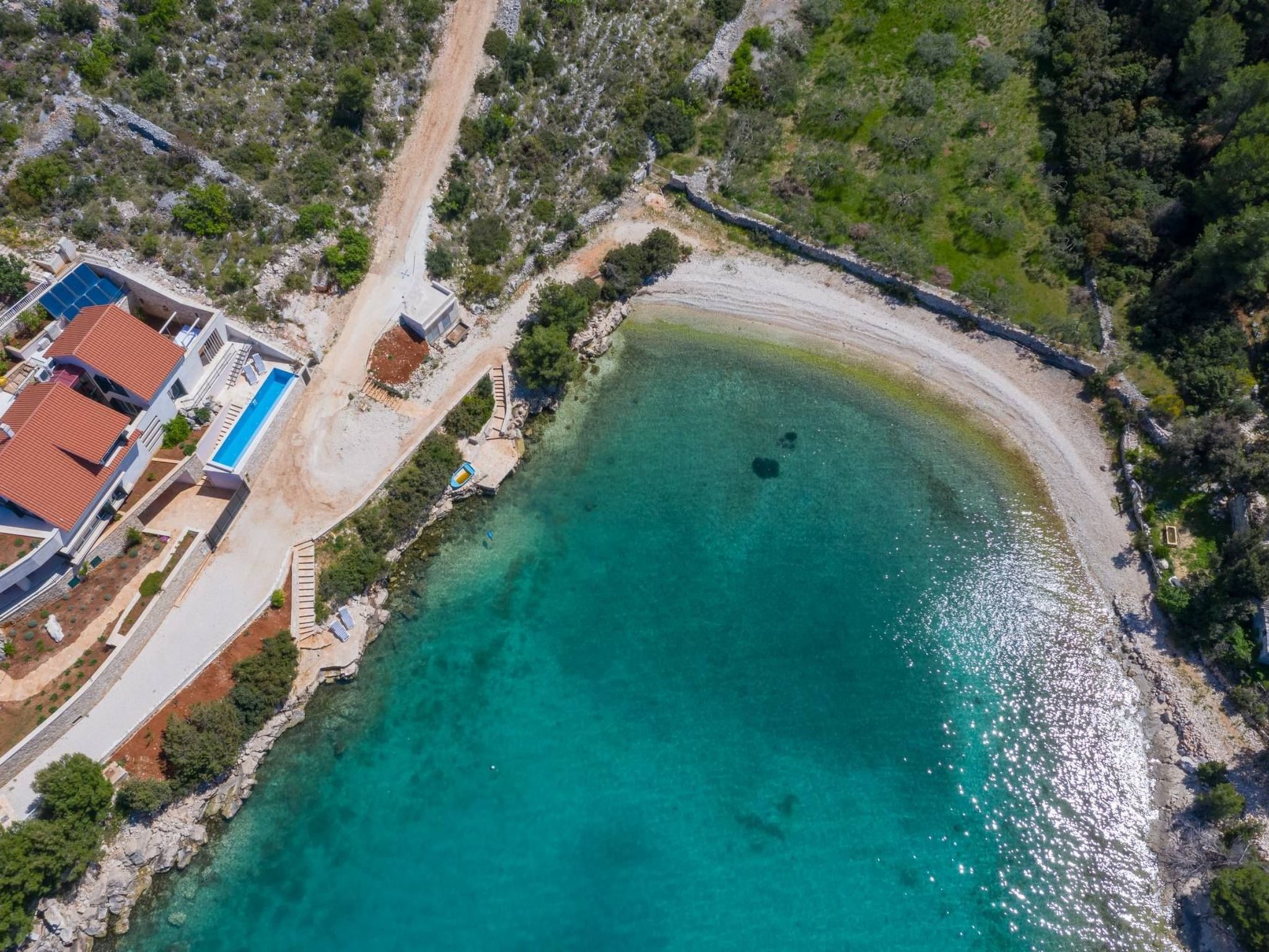 Vakantiehuis met privé zwembad in Brac/Milna (Kroatië) voor 10 personen