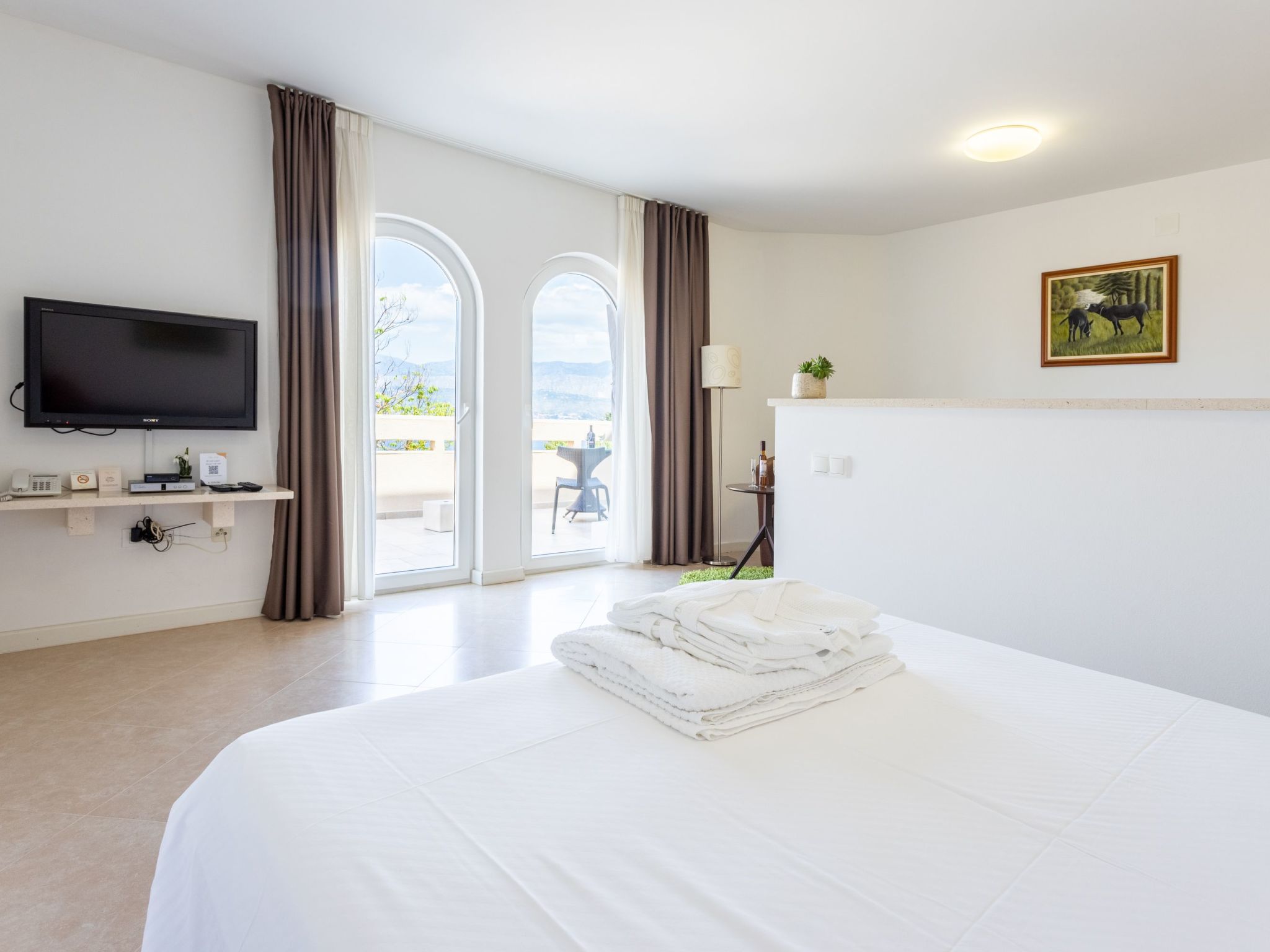 In der ersten Etage mit Meerblick-Dedans