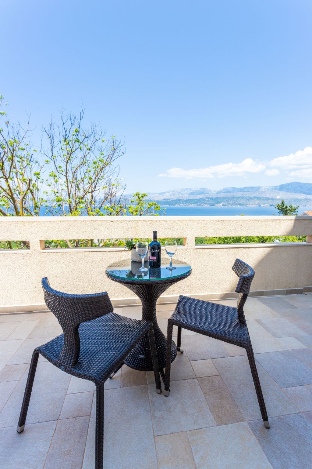 Geräumige Wohnung mit Meerblick vom Sonnenbalkon-Dedans