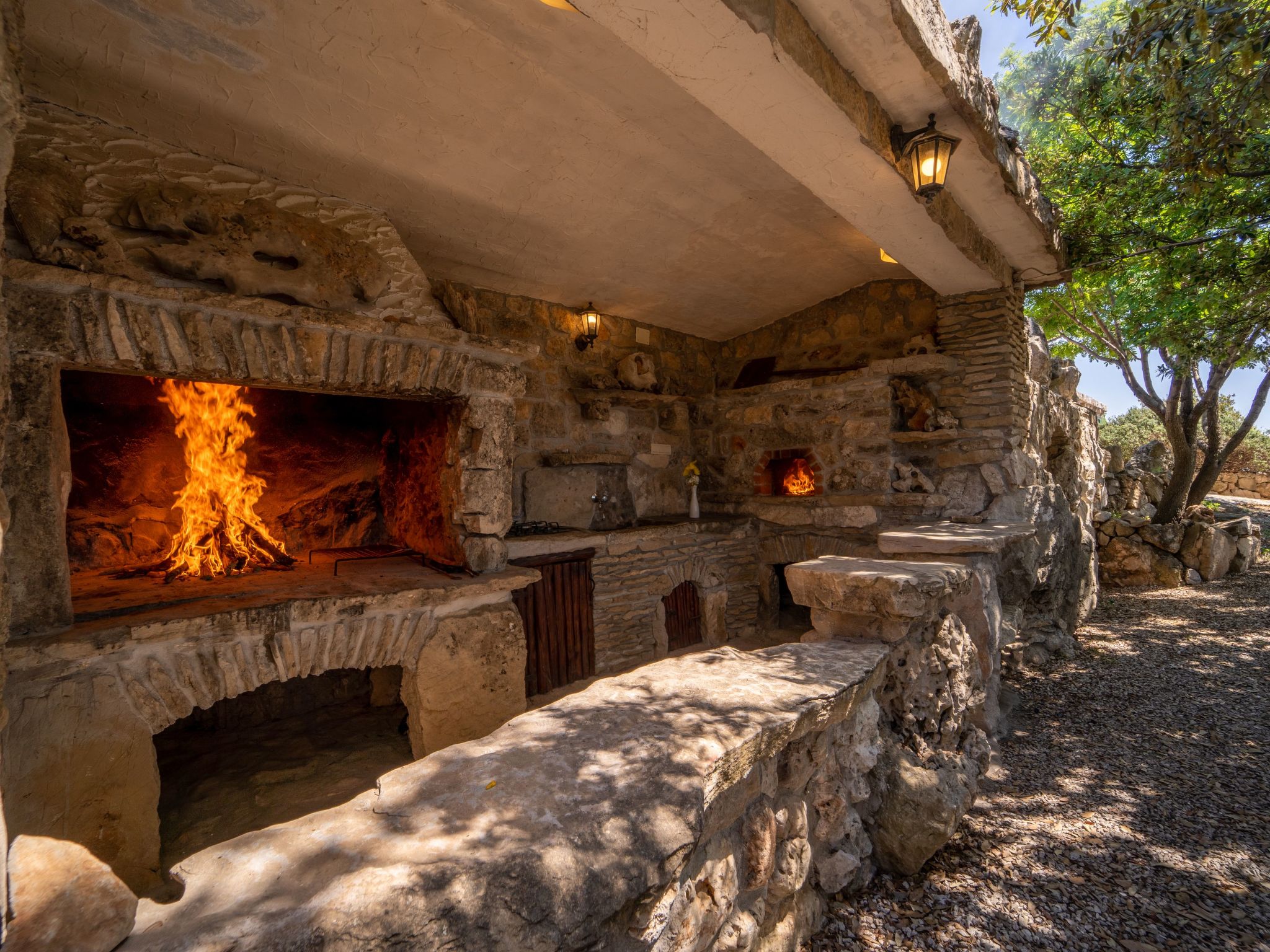 Ranch Visoka in Selca mit Panoramablick aufs Meer-Drinnen