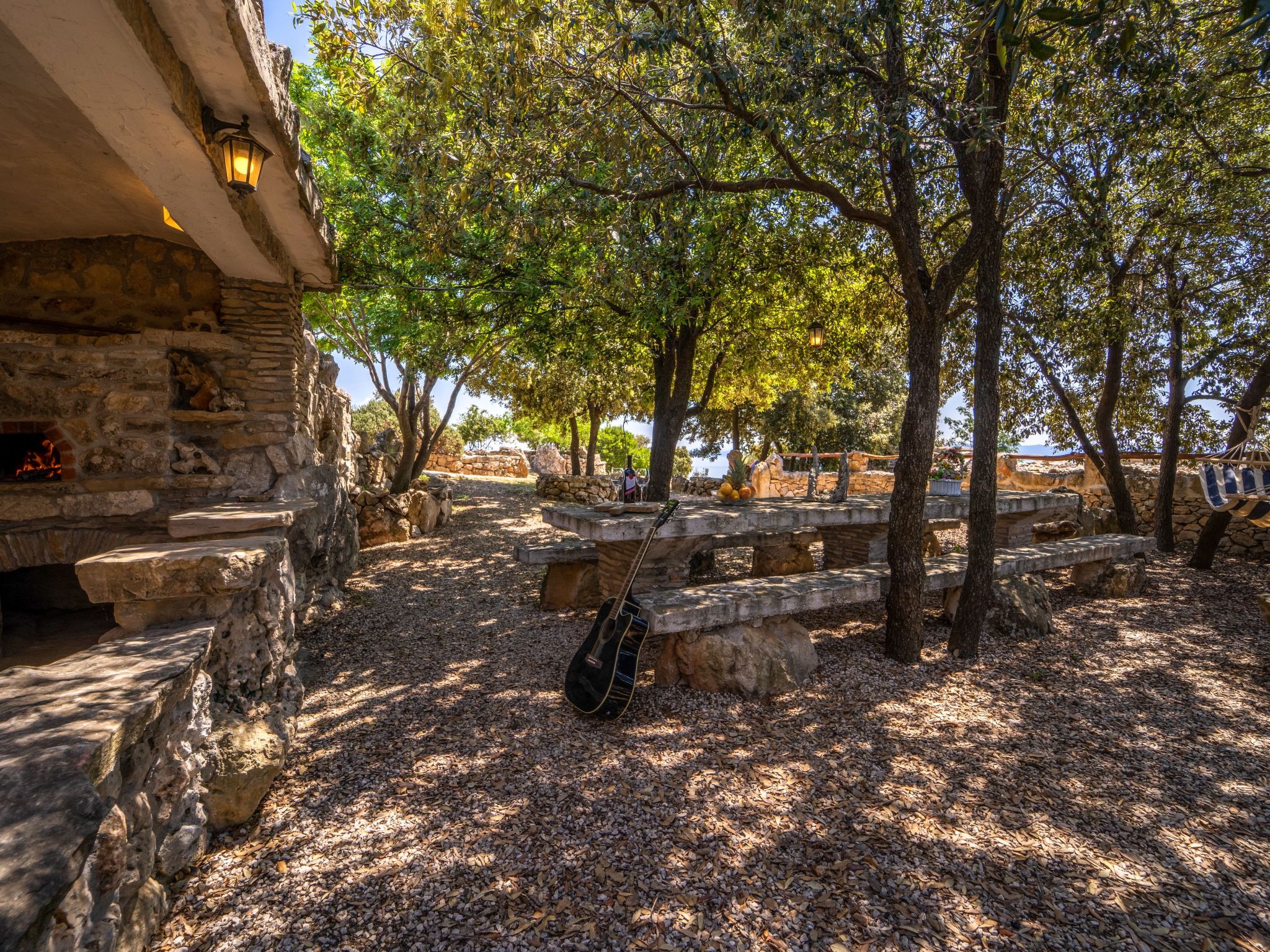 Ranch Visoka in Selca mit Panoramablick aufs Meer-Drinnen
