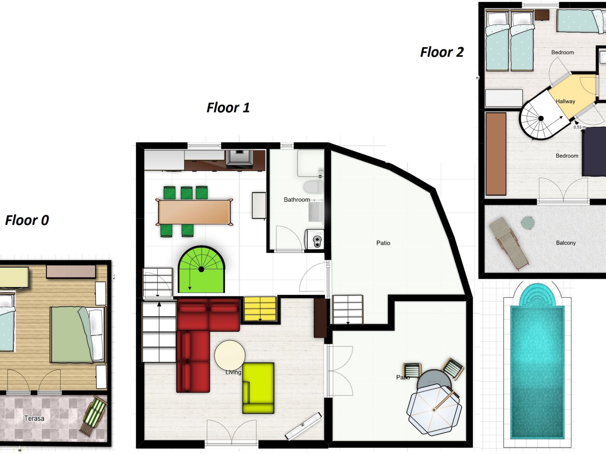 Schönes Ferienhaus mit privatem Pool-Binnen