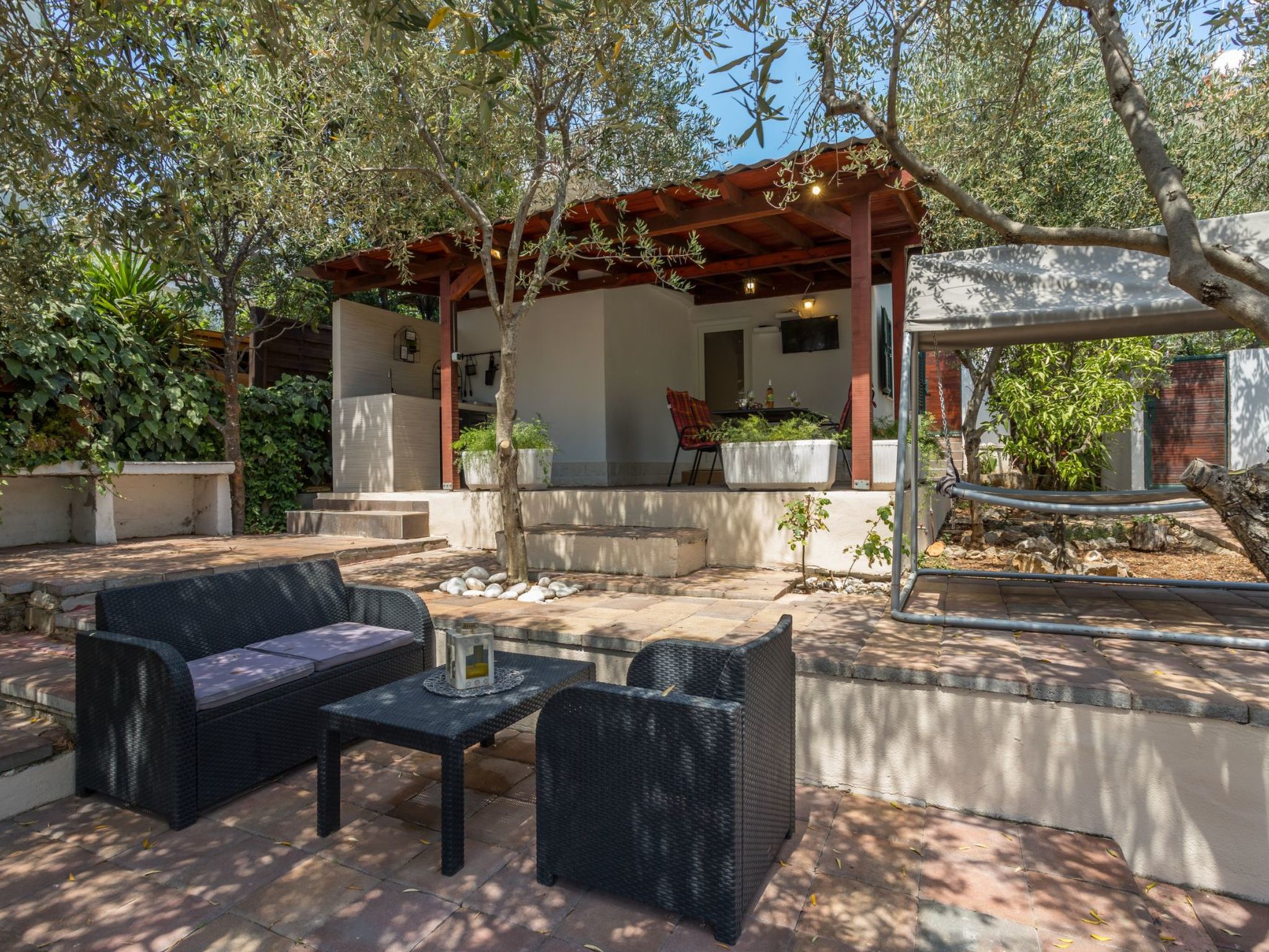 Geräumiges Ferienhaus mit Terrasse und Garten-Drinnen