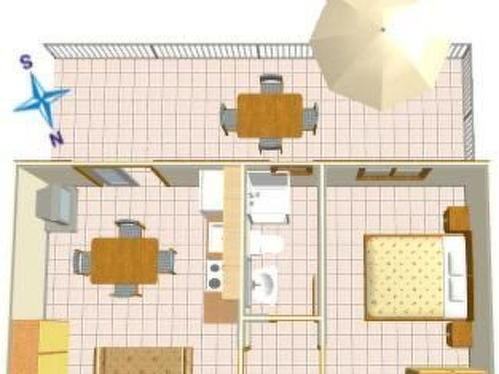 Parterre-Ferienwohnung für vier Personen-Binnen