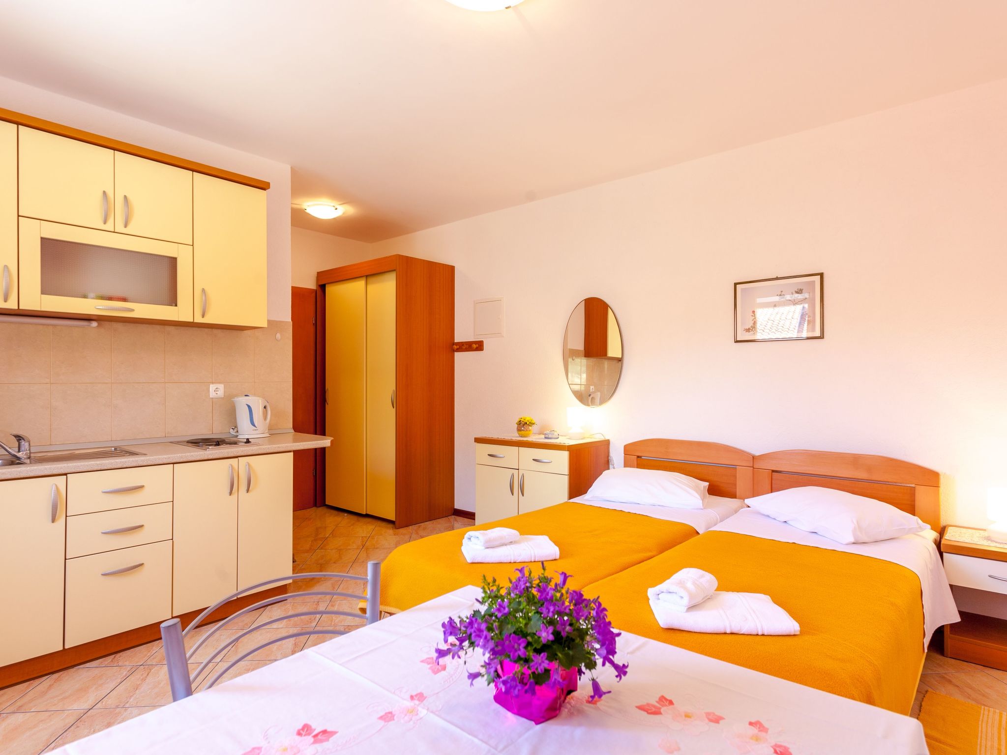 Studio im Erdgeschoss für zwei Personen mit einer Terrasse-Binnen