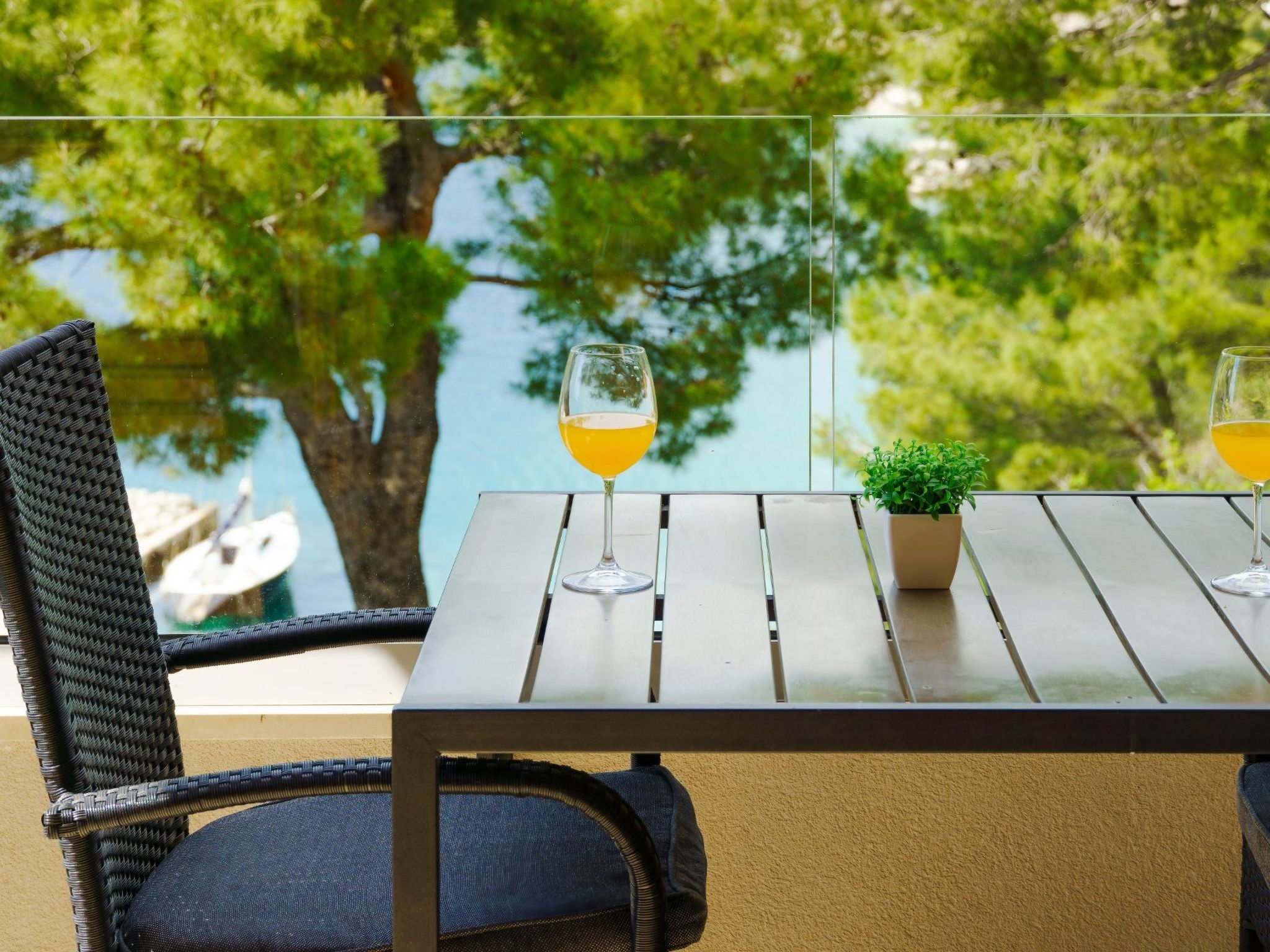 Studio mit Balkon für drei Personen