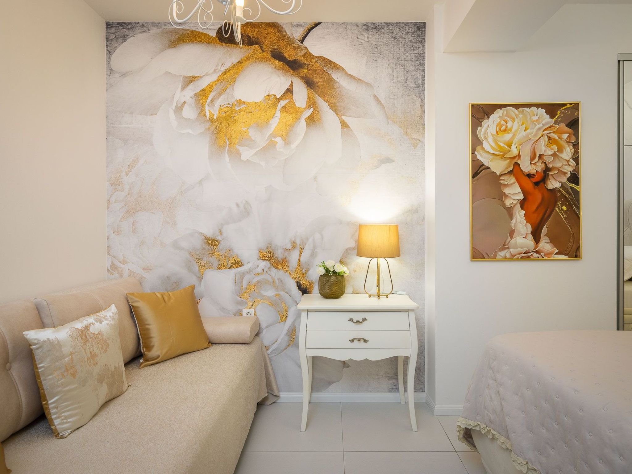 Appartement am Strand, Sauna, Terrasse ...-Dedans