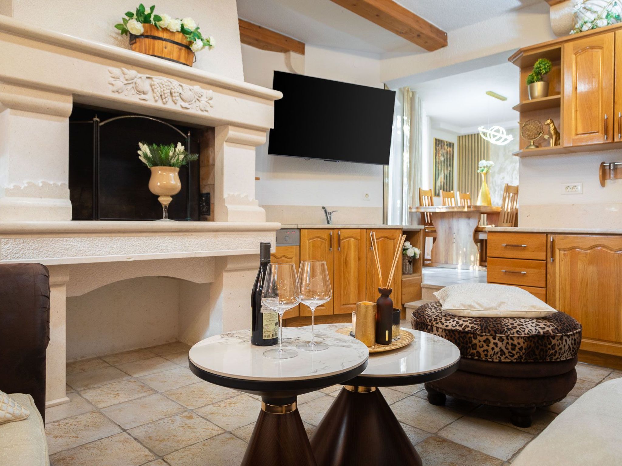 Appartement am Strand, Sauna, Terrasse ...-Dedans