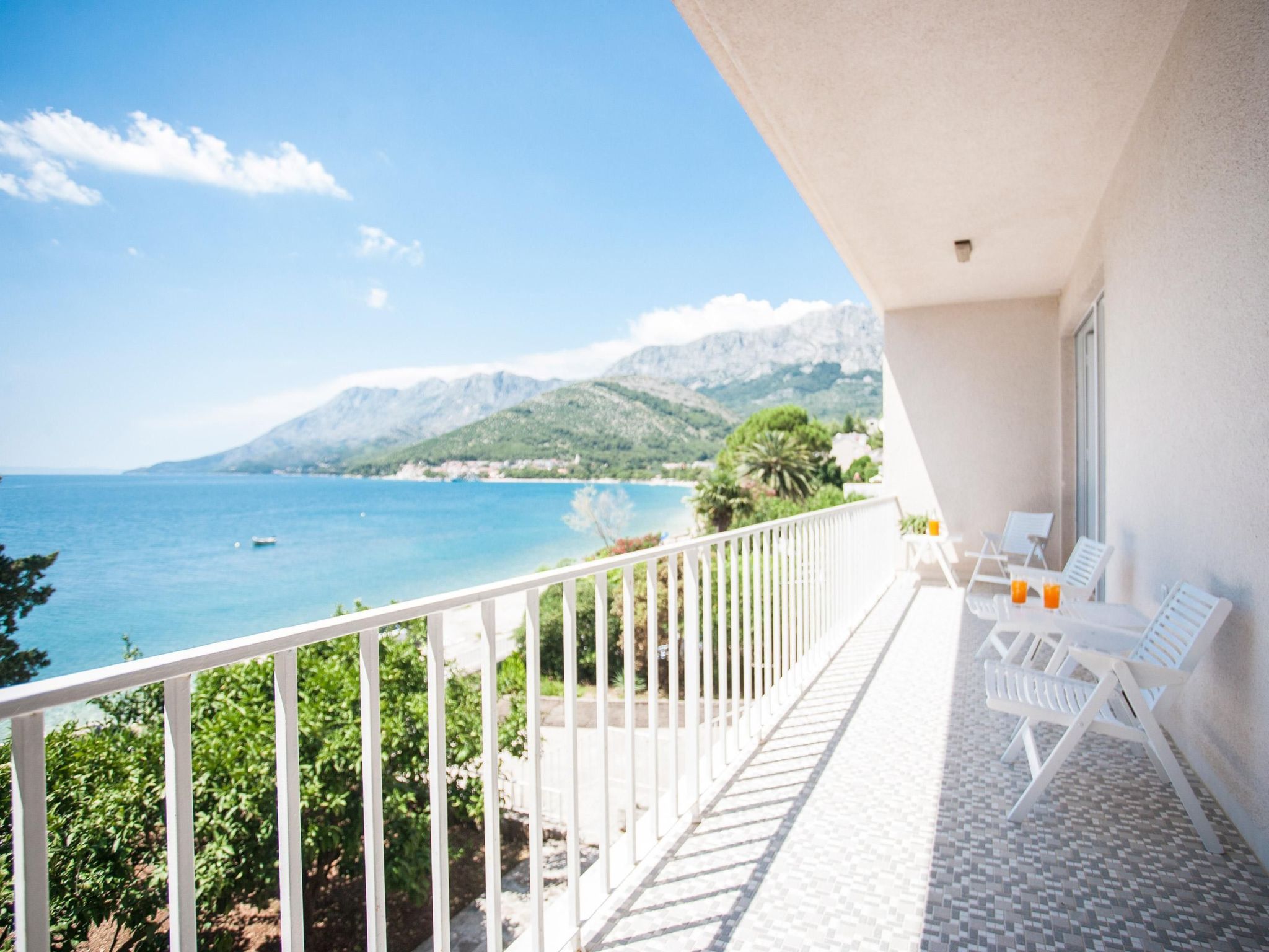 In Podaca mit Großem Balkon und Panoramablick