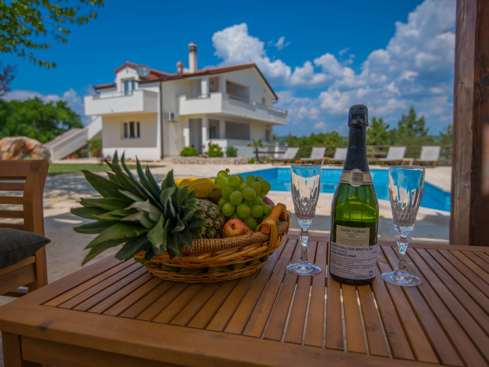 Freistehende Villa Iva Grubine mit Privatpool-Inside