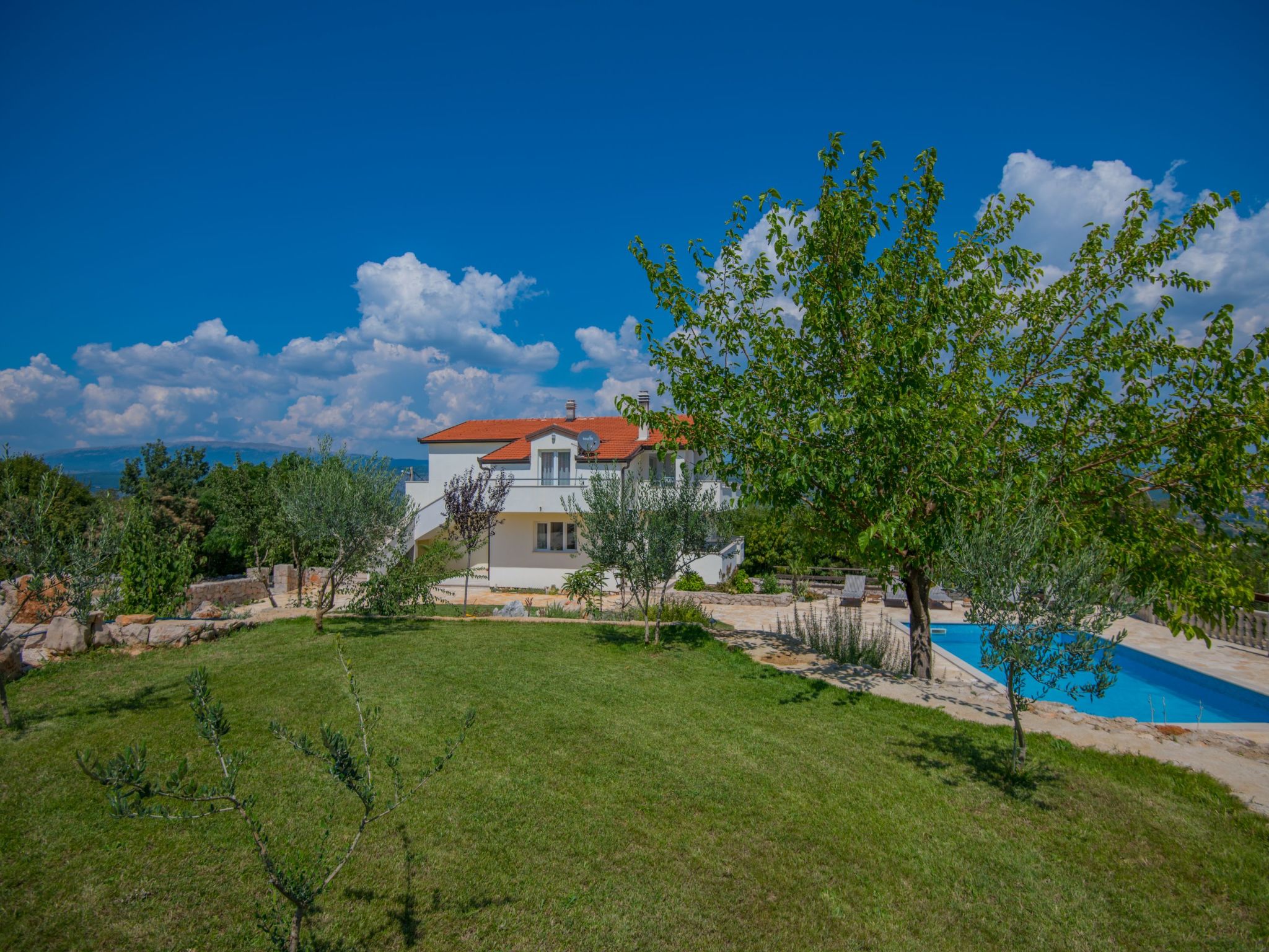 Freistehende Villa Iva Grubine mit Privatpool-Inside